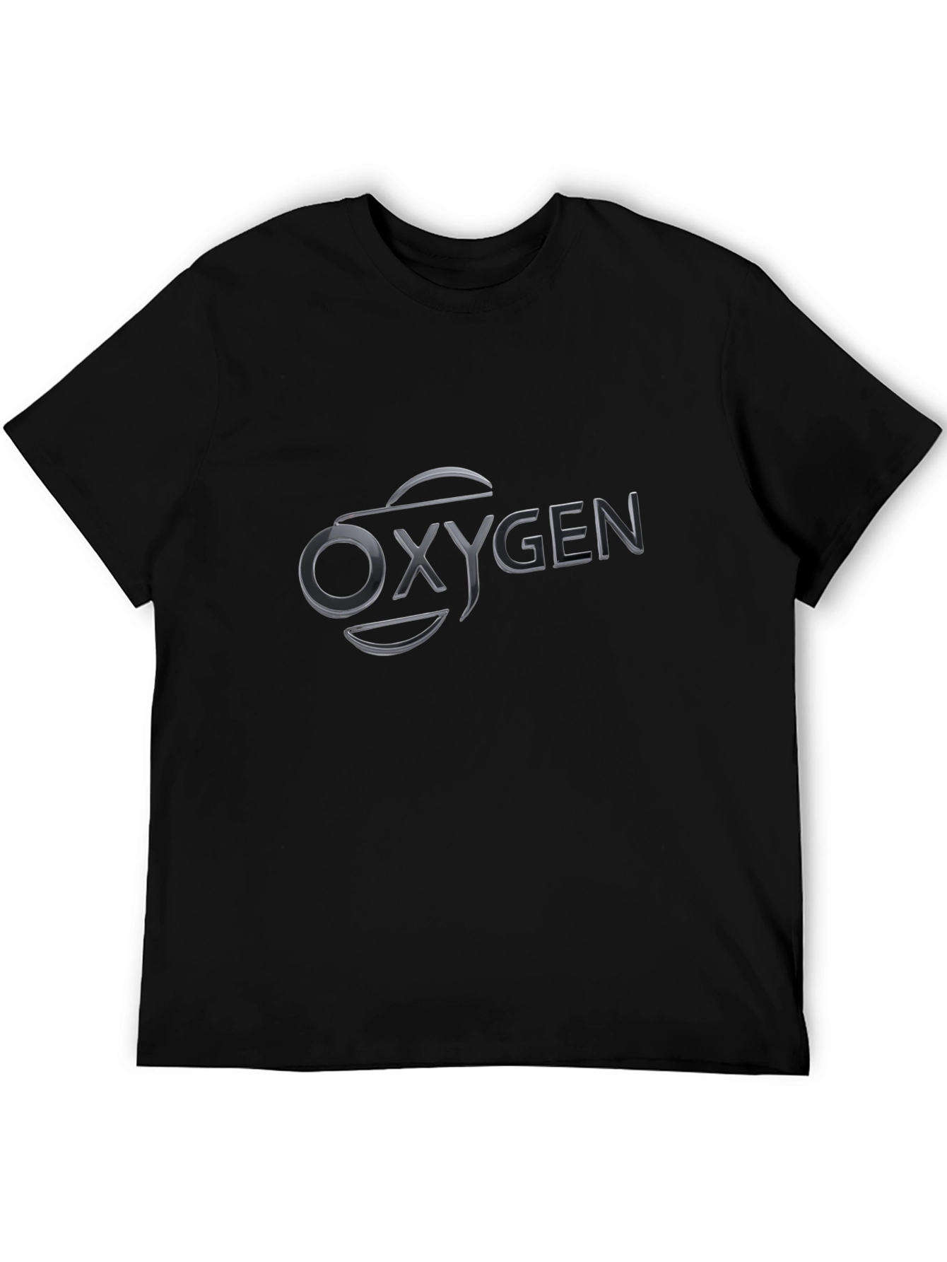 Oxygen Graphic T-Shirt - Black Crew Neck