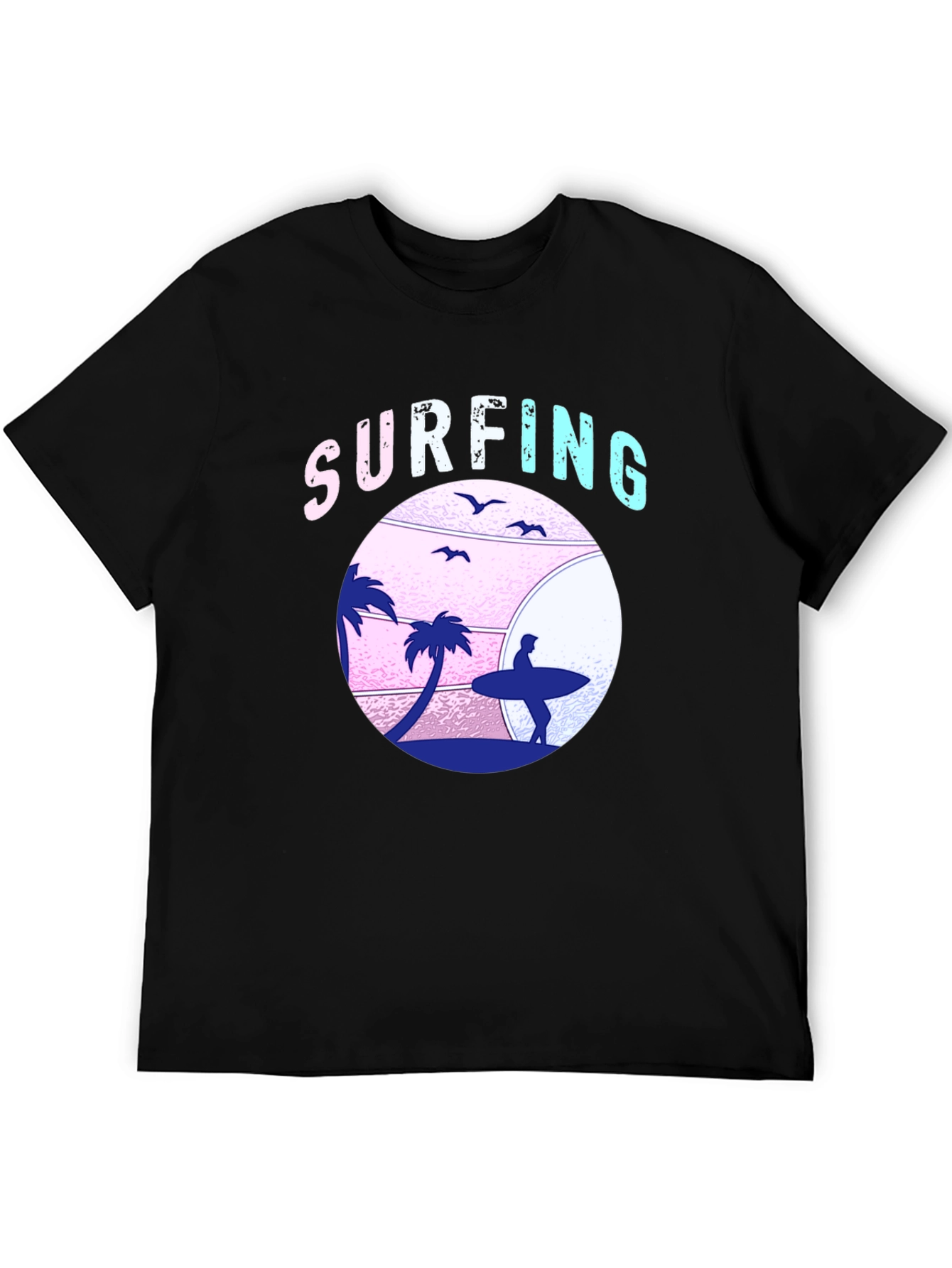 Surfing Beach Graphic T-Shirt