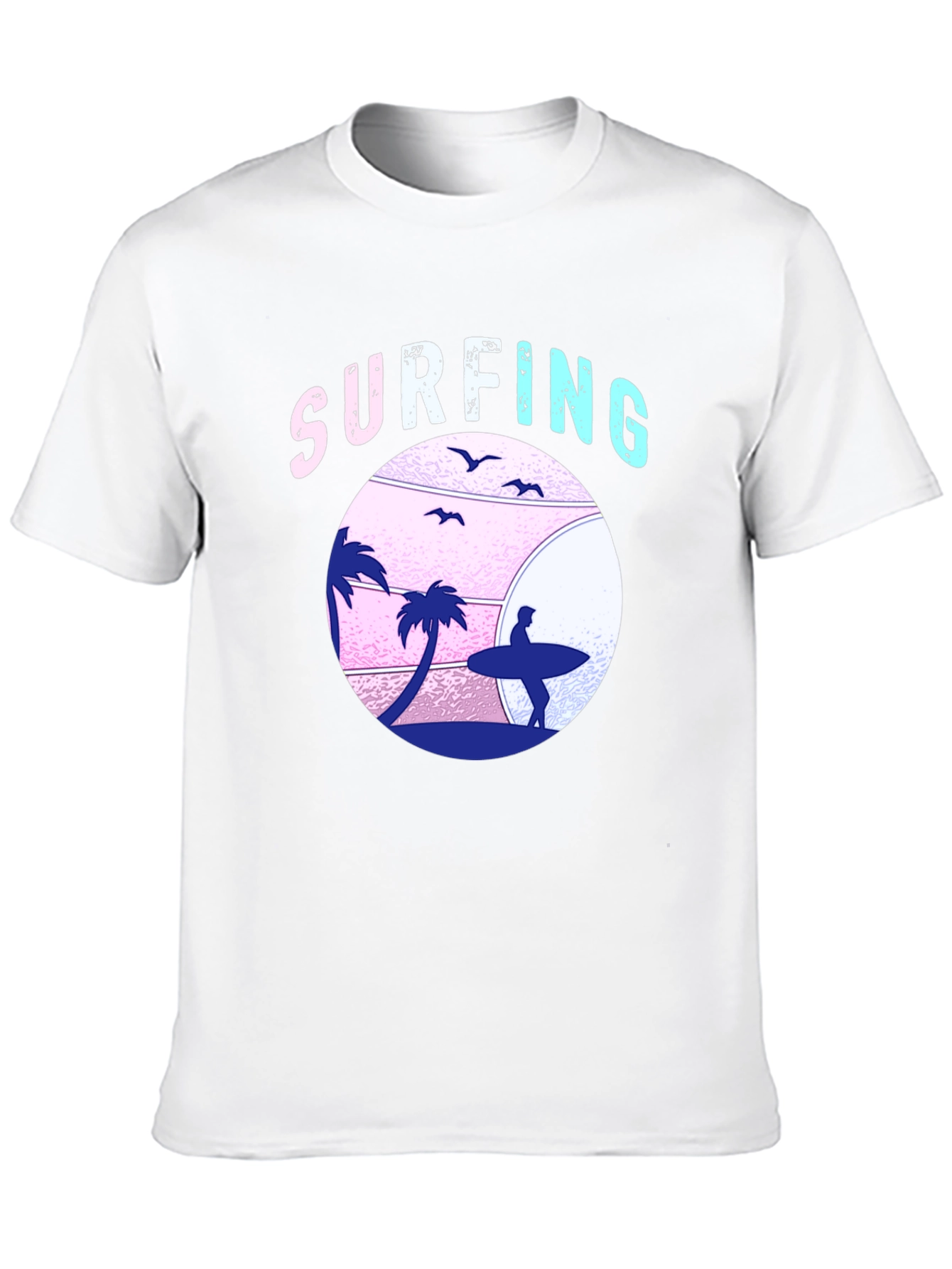 Surfing Beach Graphic T-Shirt