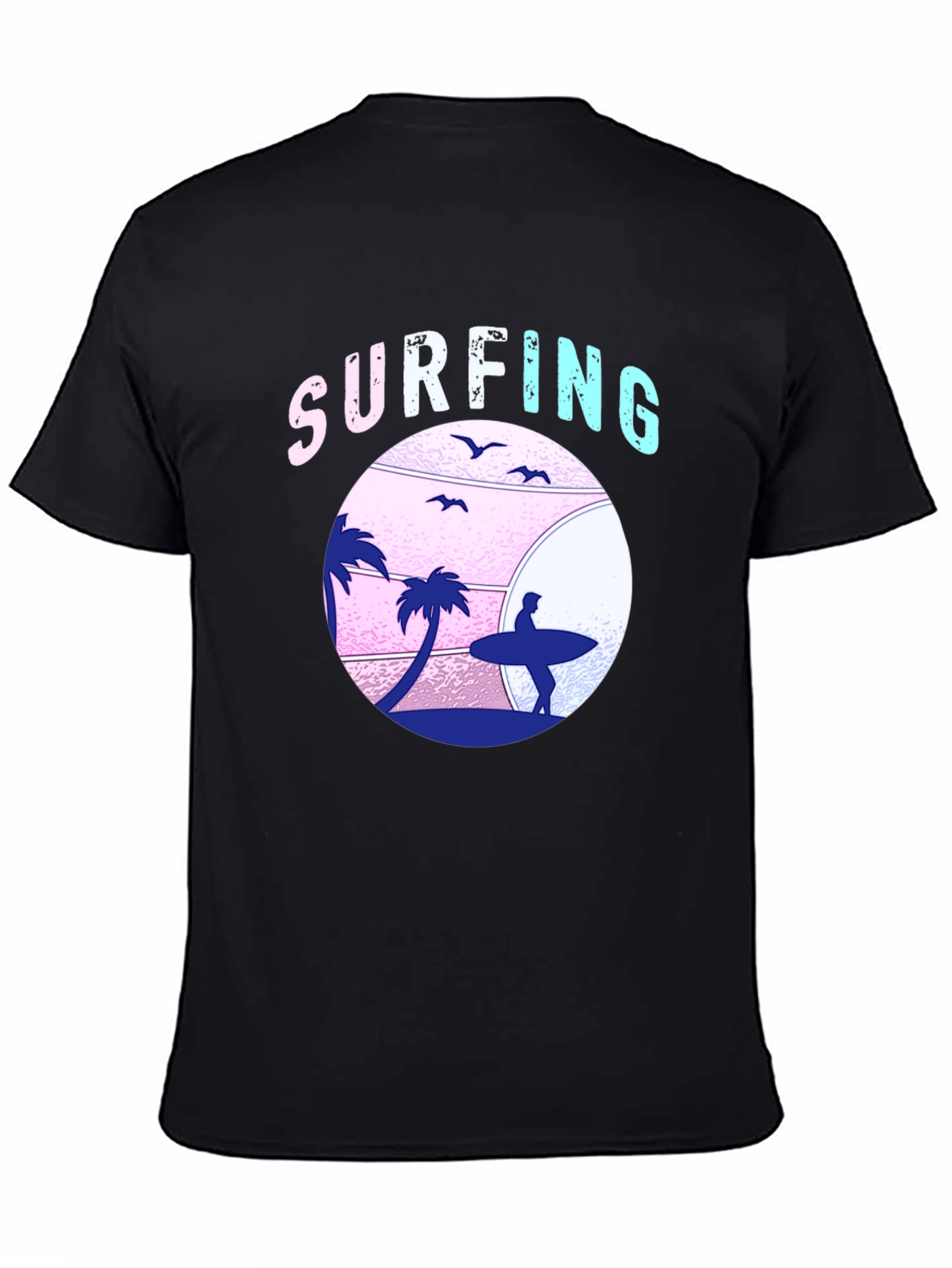 Surfing Beach Graphic T-Shirt