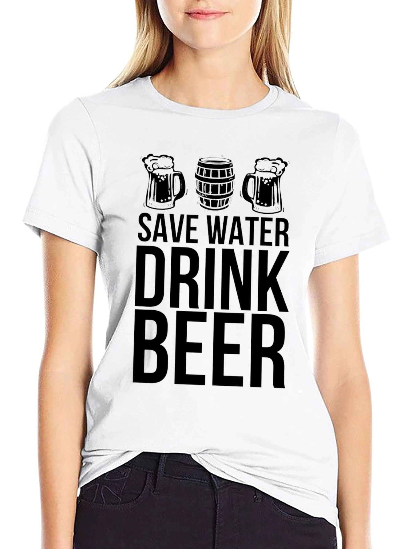 Save Water Drink Beer Graphic Tee