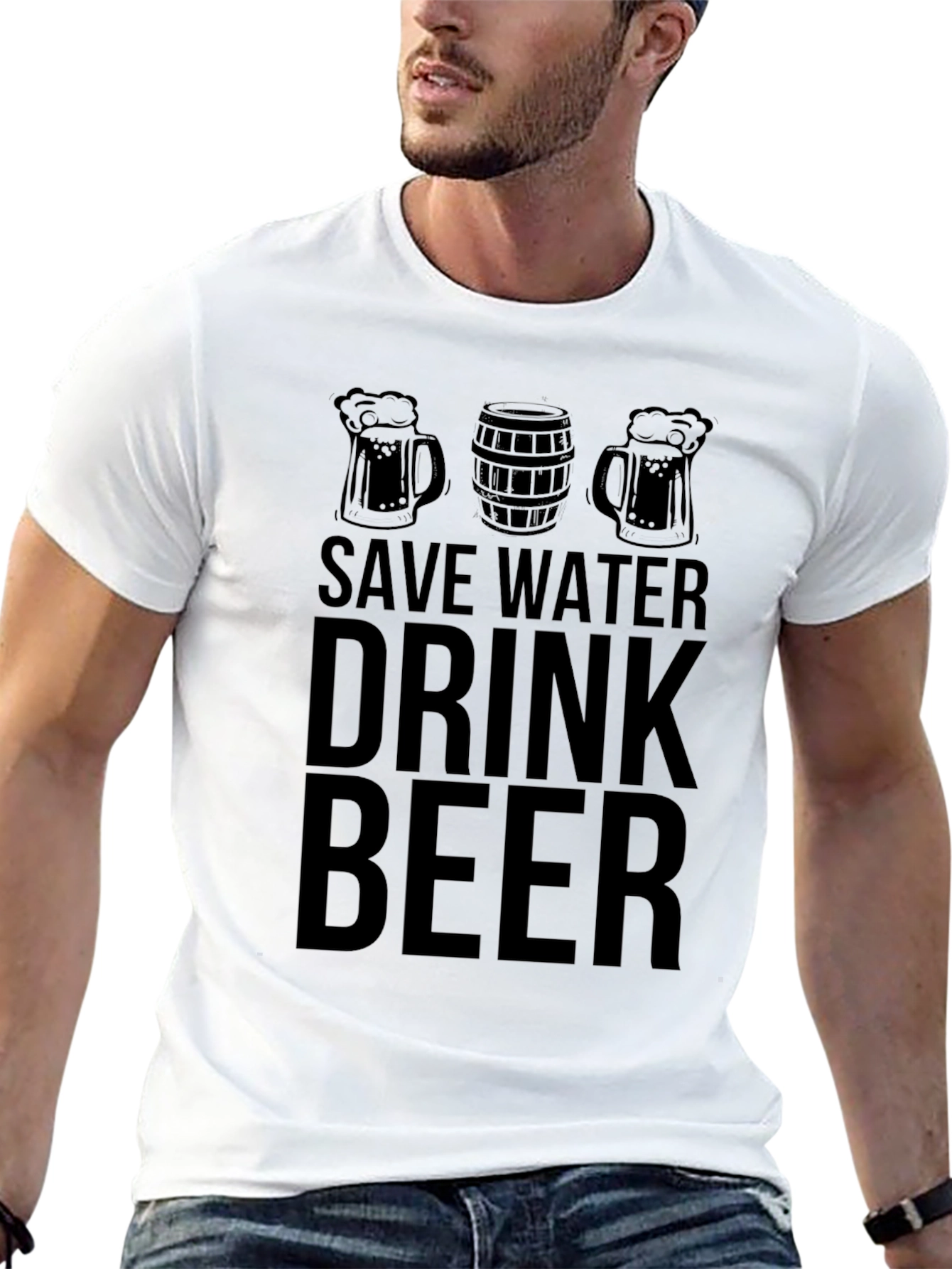 Save Water Drink Beer Graphic Tee