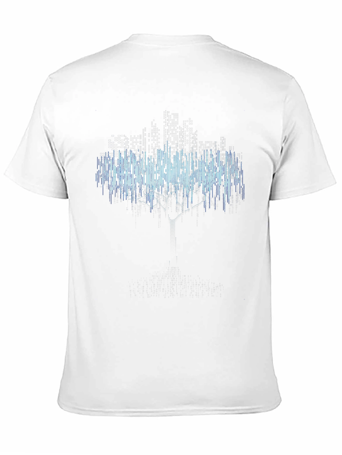 Digital Tree Black T-Shirt - Modern Graphic Tee