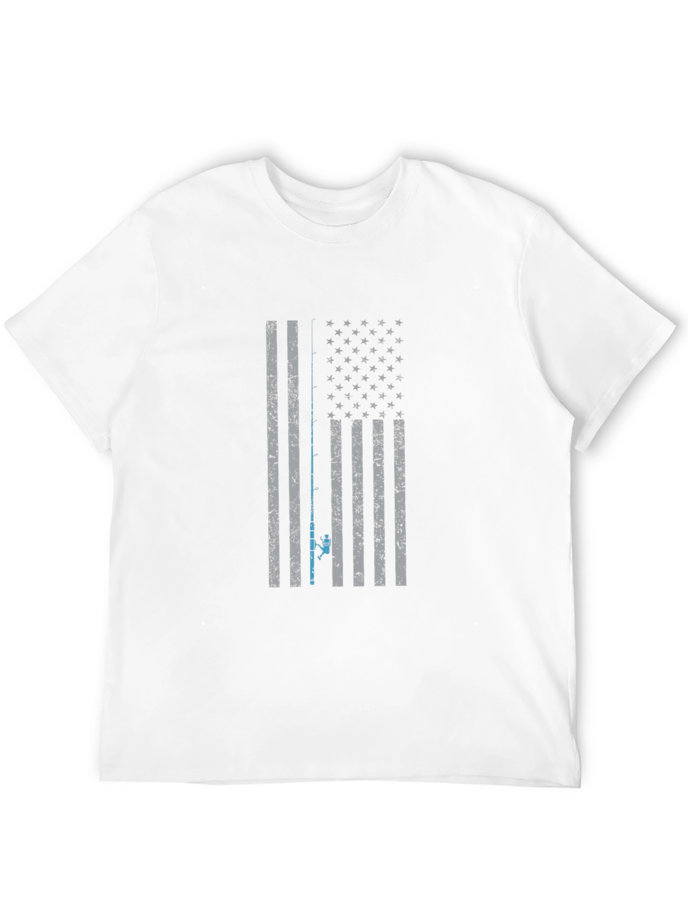 Fishing Flag Graphic T-Shirt - Patriotic Angler Apparel