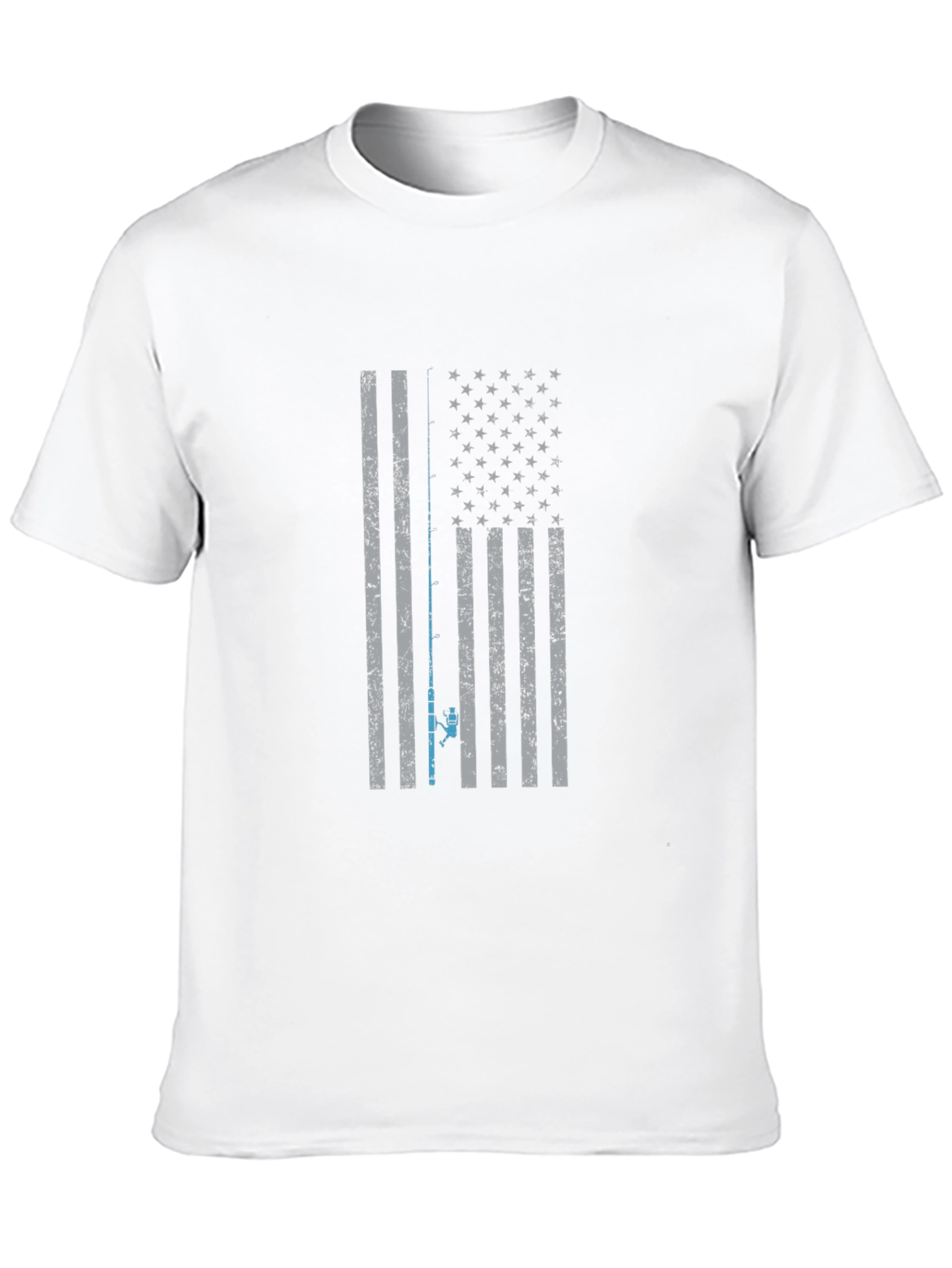 Fishing Flag Graphic T-Shirt - Patriotic Angler Apparel