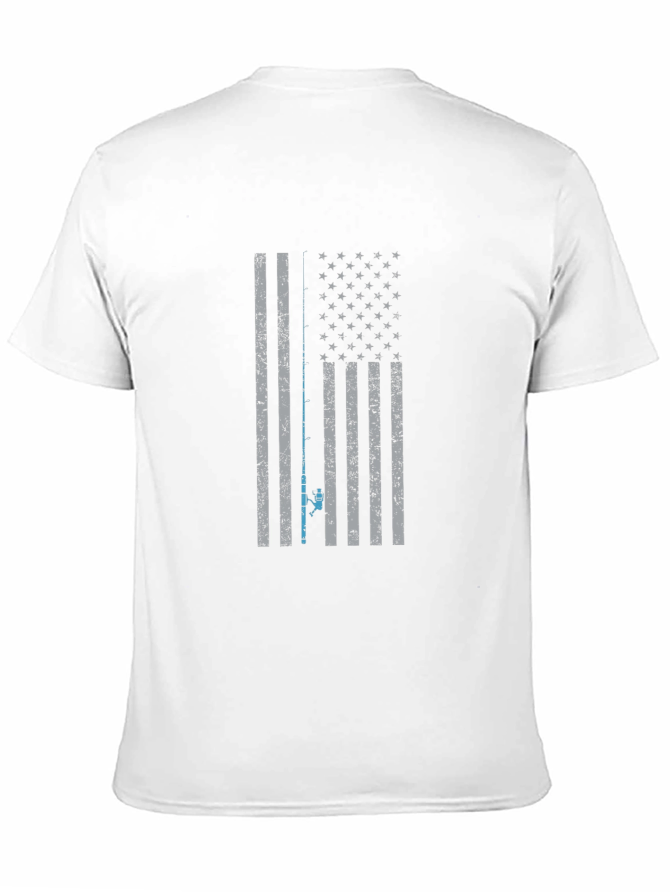 Fishing Flag Graphic T-Shirt - Patriotic Angler Apparel