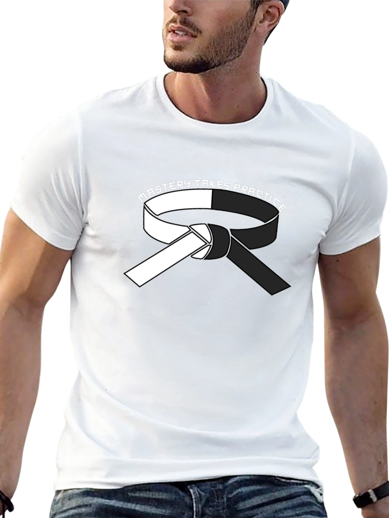 Mastery Takes Practice Karate Belt Graphic T-Shirt
