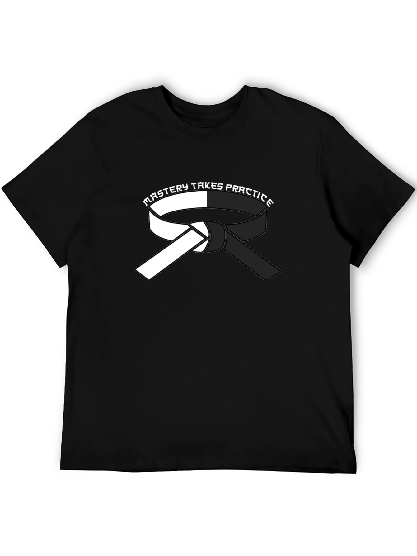 Mastery Takes Practice Karate Belt Graphic T-Shirt