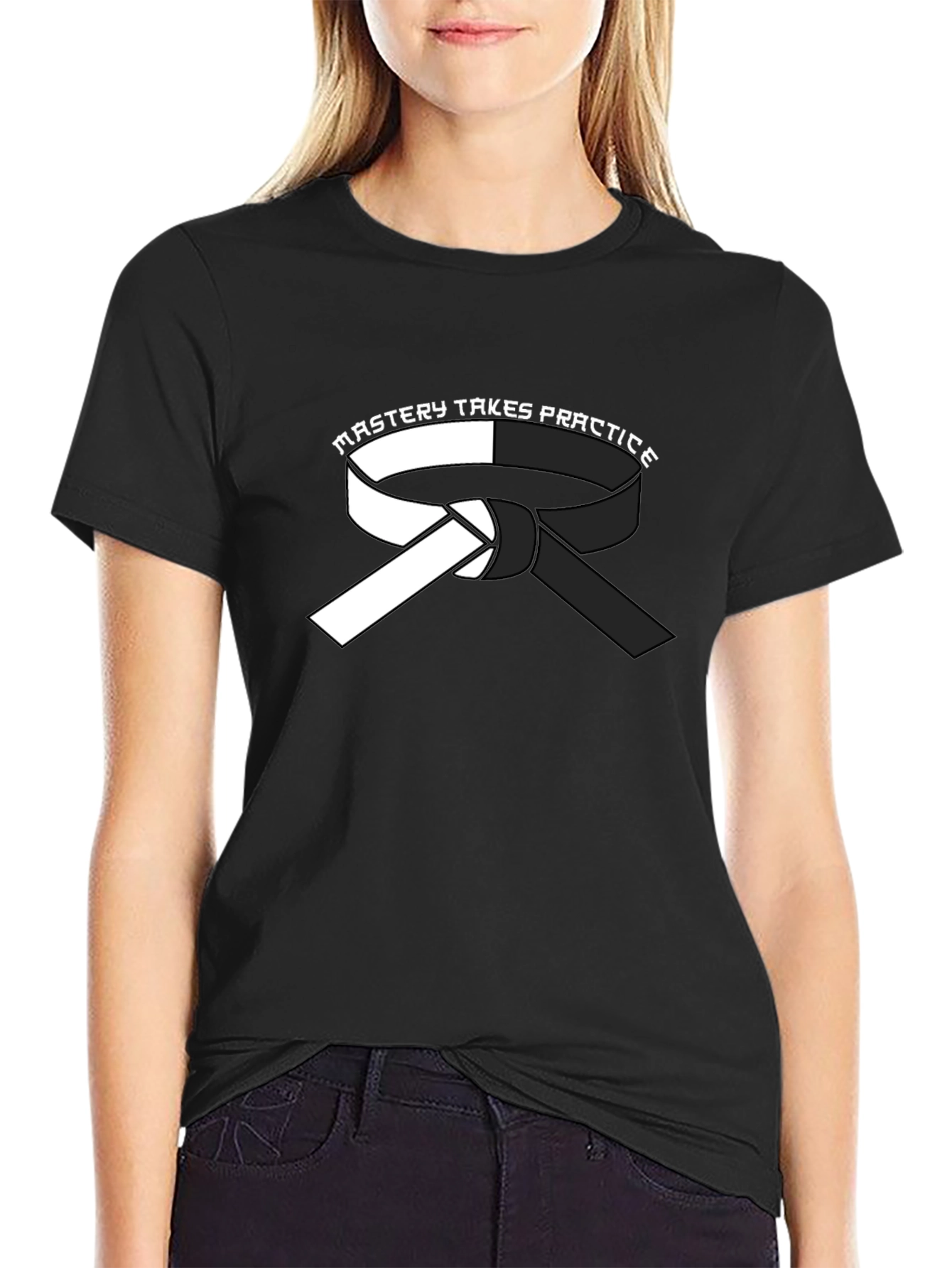 Mastery Takes Practice Karate Belt Graphic T-Shirt