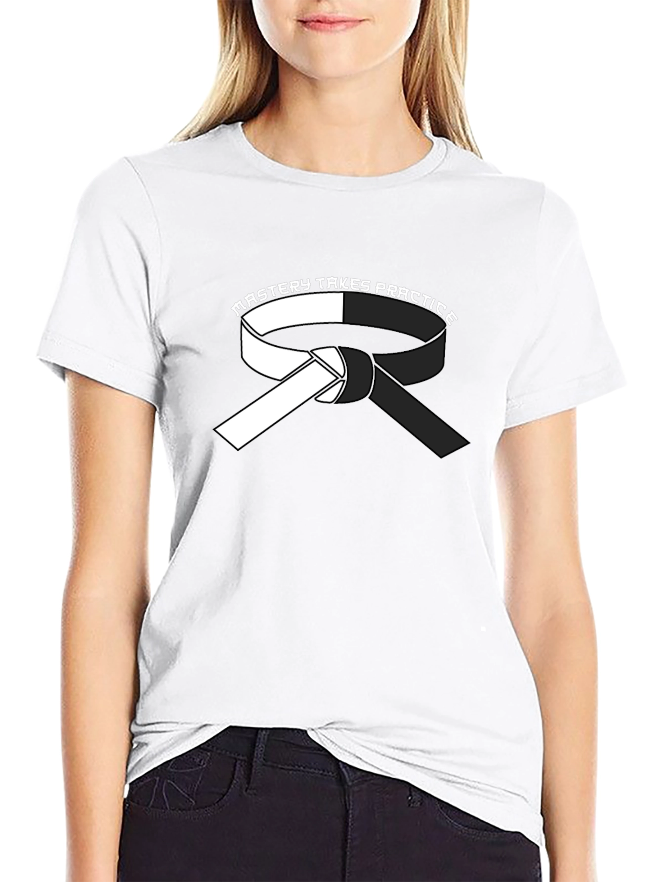 Mastery Takes Practice Karate Belt Graphic T-Shirt