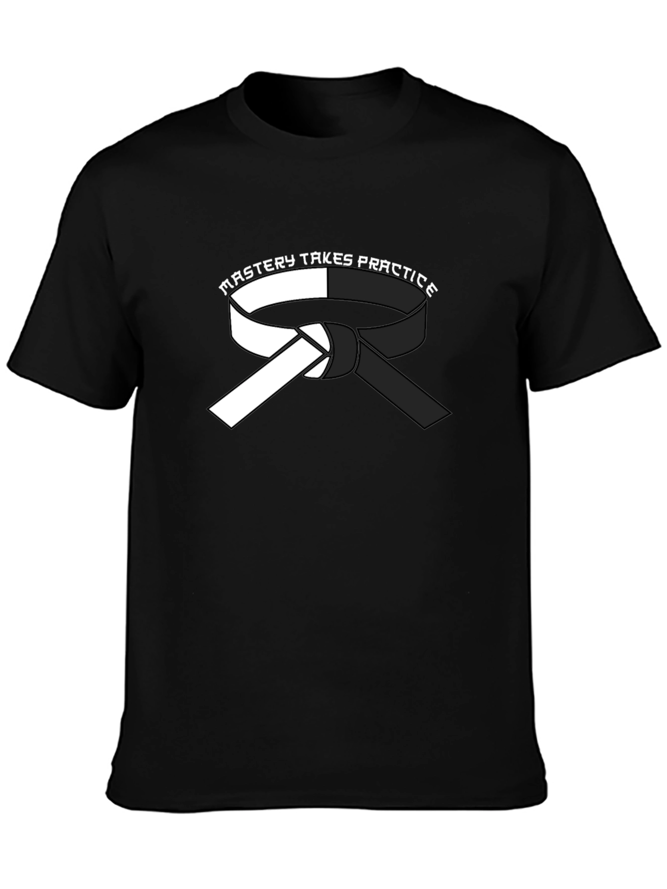 Mastery Takes Practice Karate Belt Graphic T-Shirt