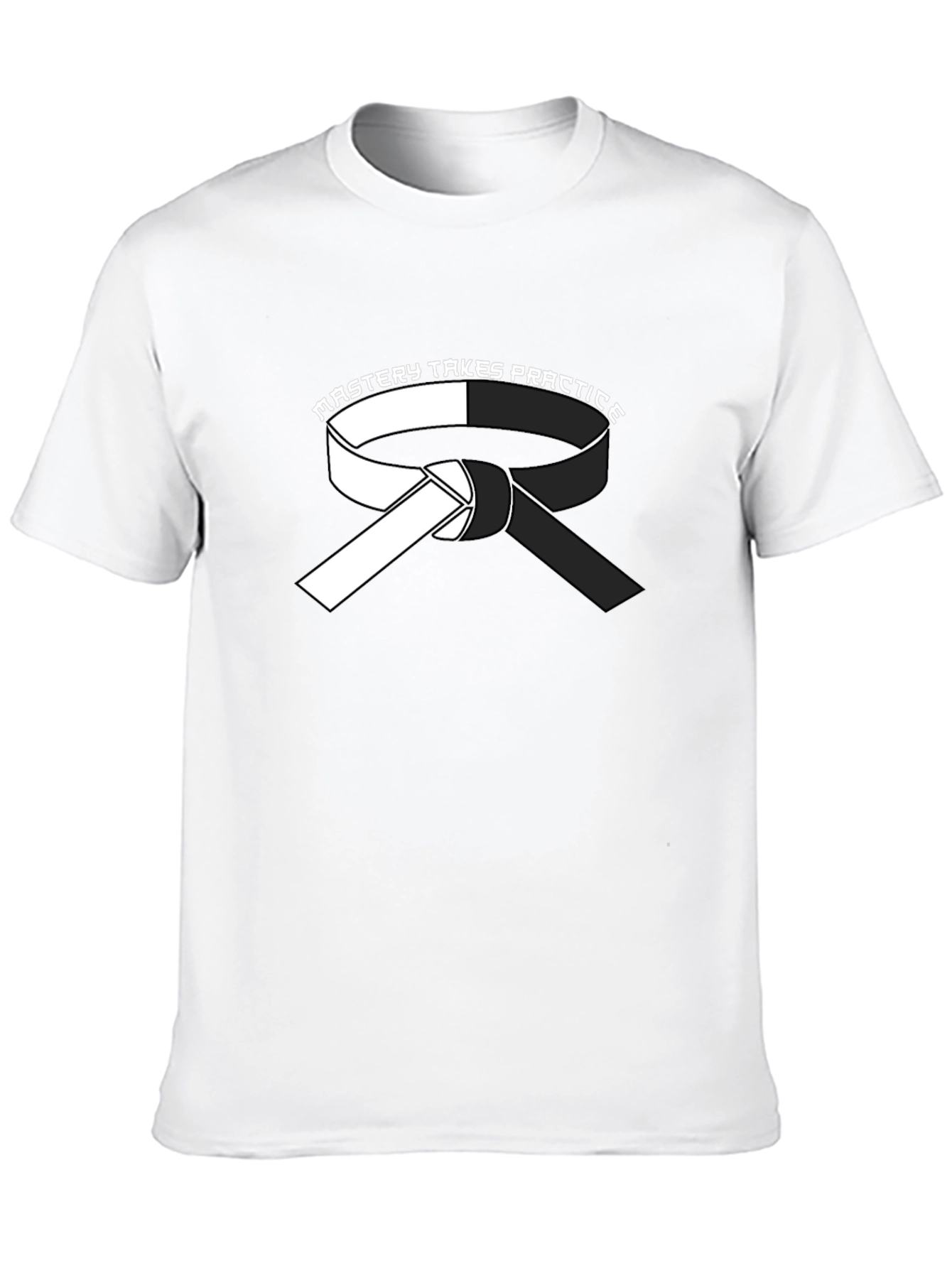 Mastery Takes Practice Karate Belt Graphic T-Shirt
