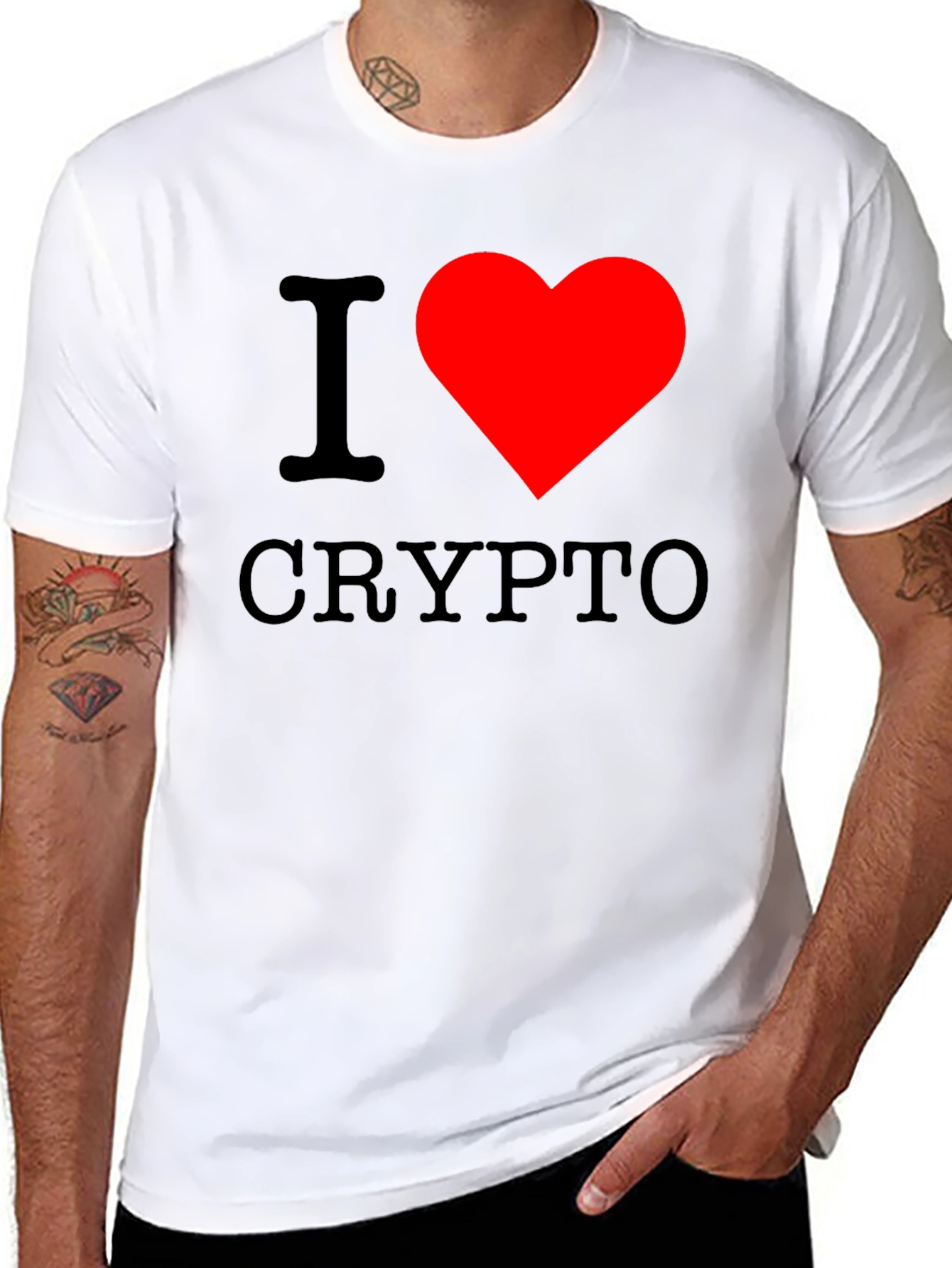 I Heart Crypto Black T-Shirt