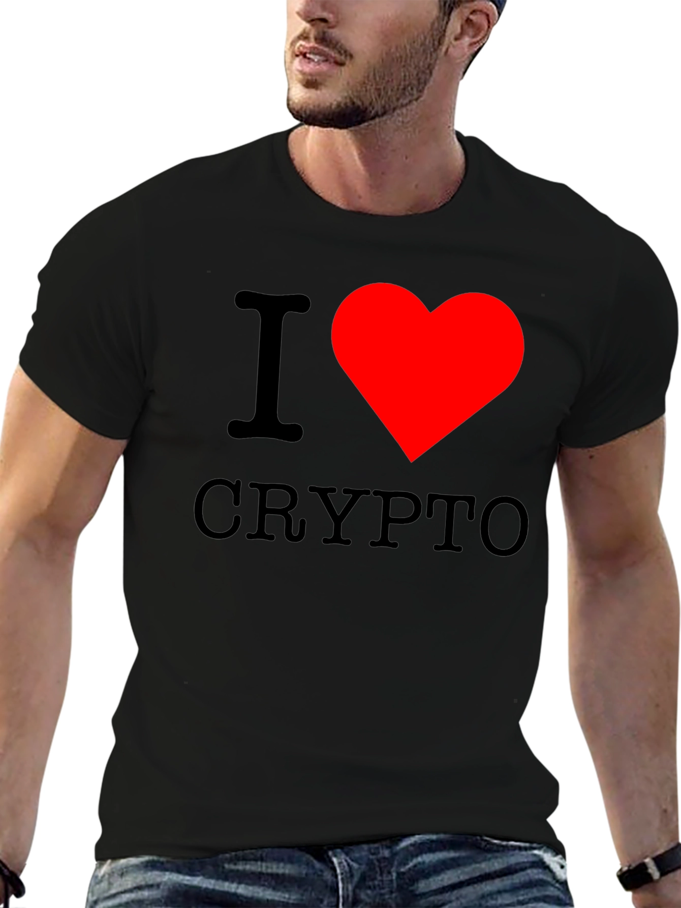 I Heart Crypto Black T-Shirt