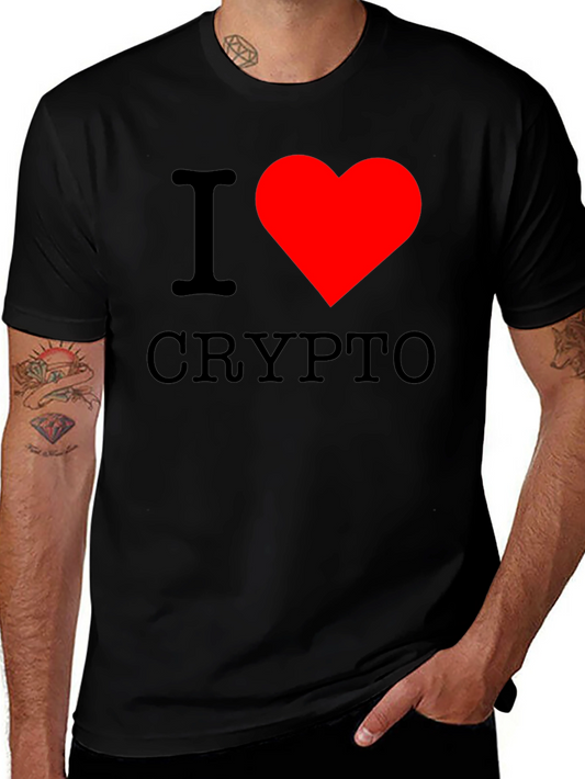 I Heart Crypto Black T-Shirt