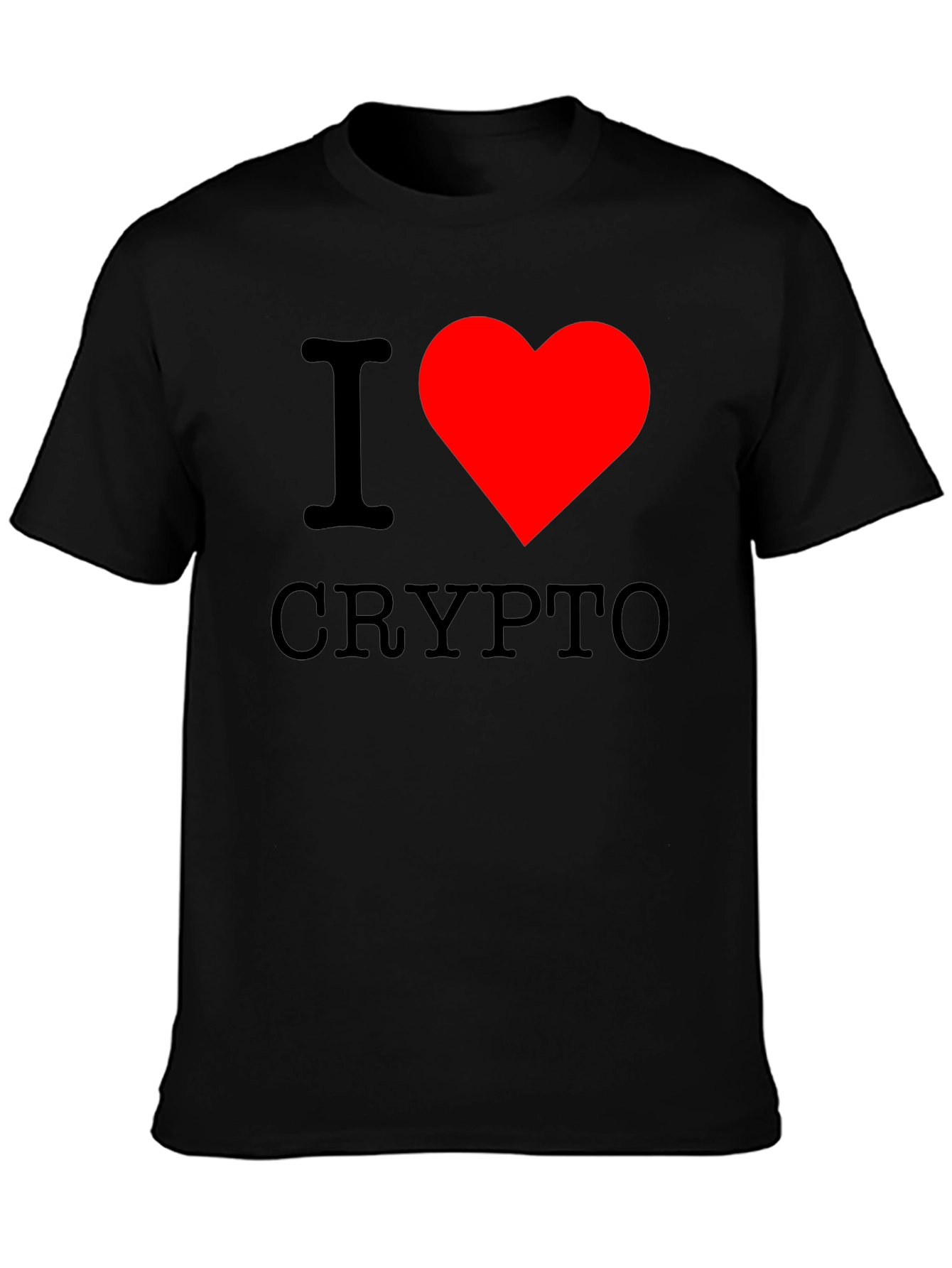 I Heart Crypto Black T-Shirt