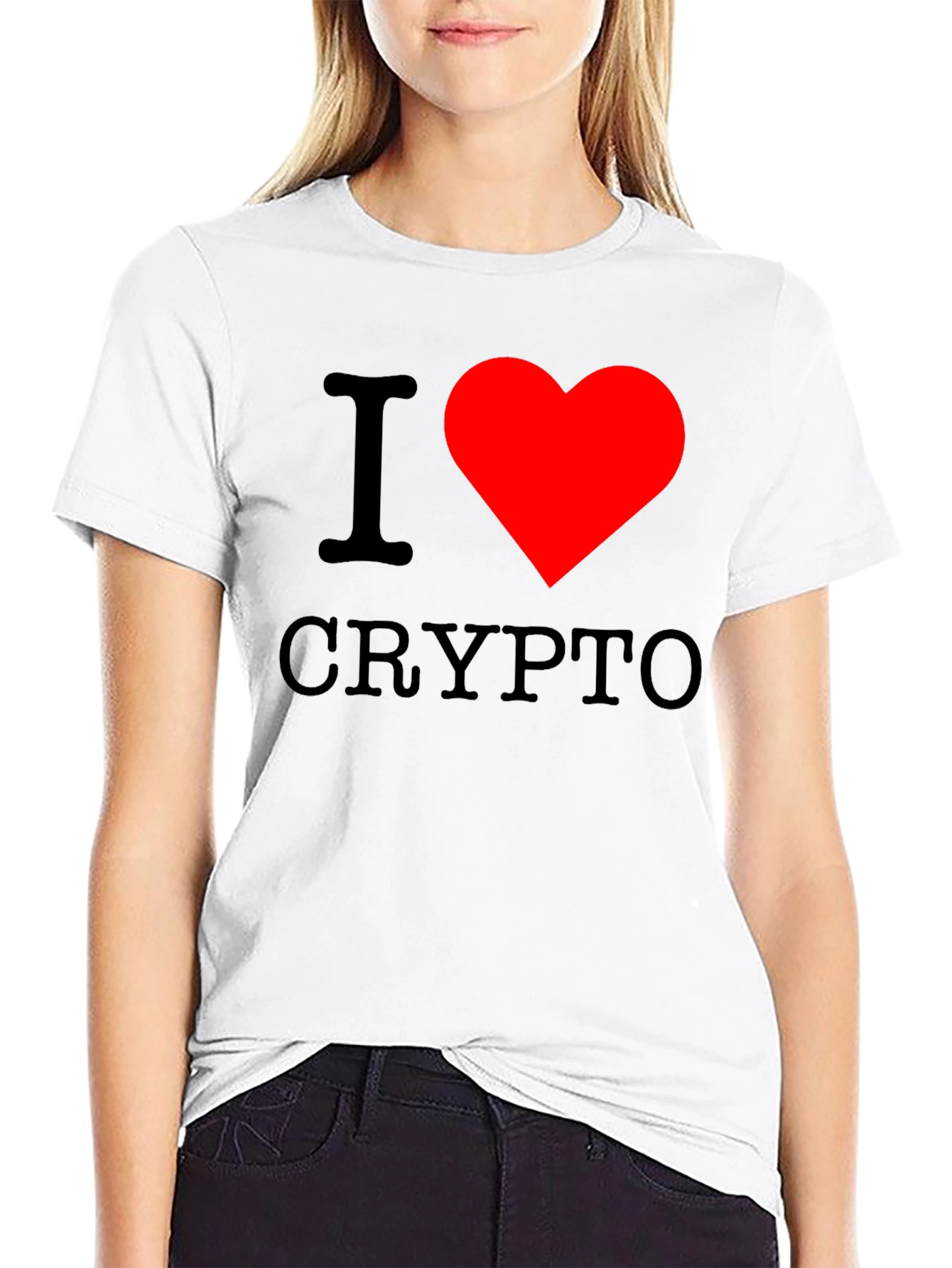 I Heart Crypto Black T-Shirt