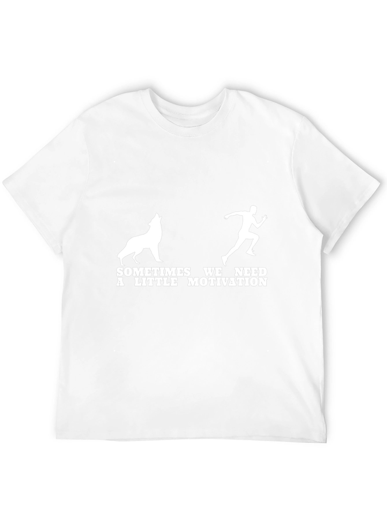 Motivation Run T-Shirt - Wolf Chasing Runner