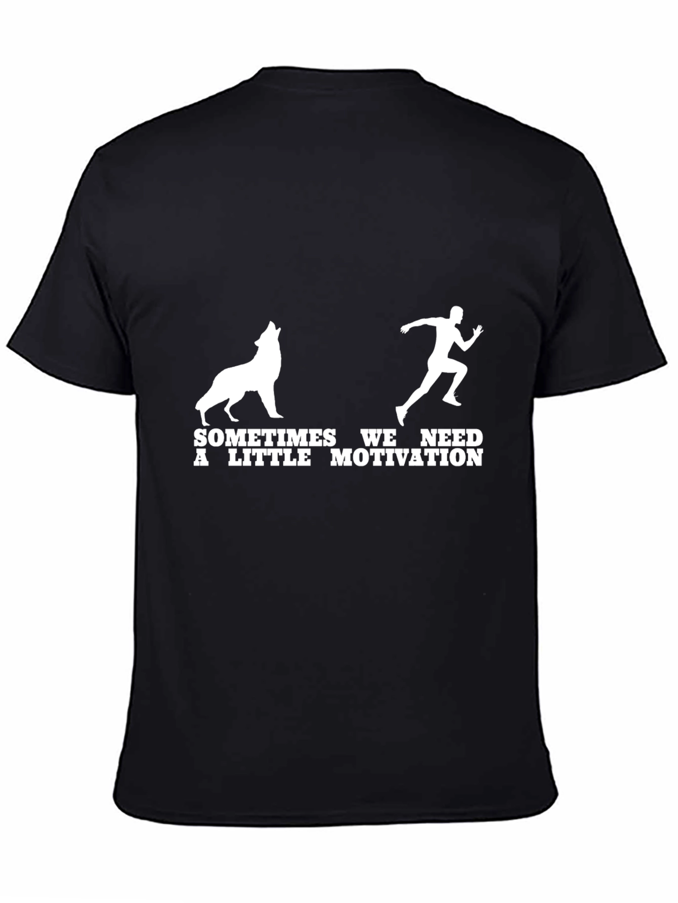 Motivation Run T-Shirt - Wolf Chasing Runner