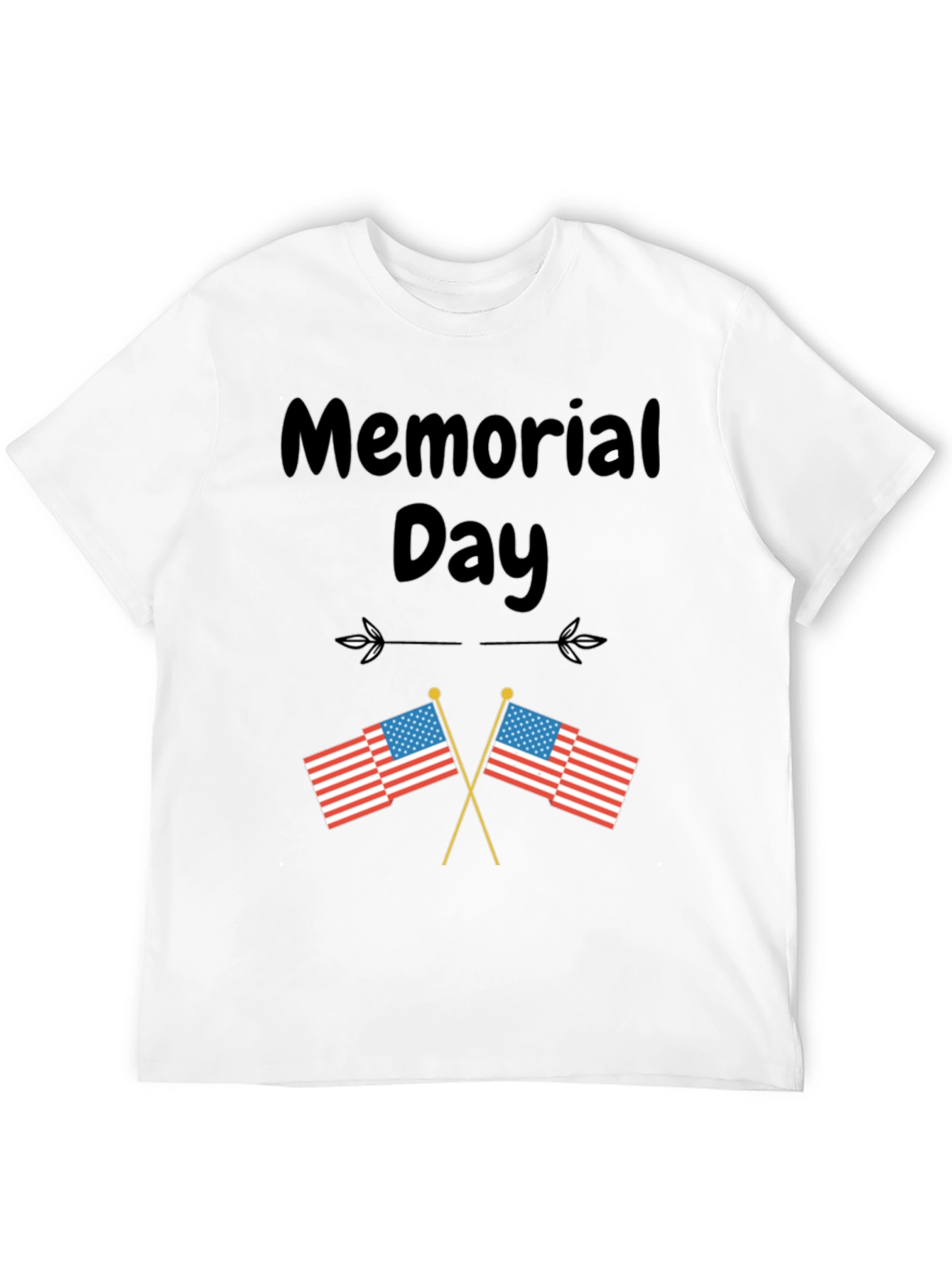 Memorial Day T-Shirt with US Flags