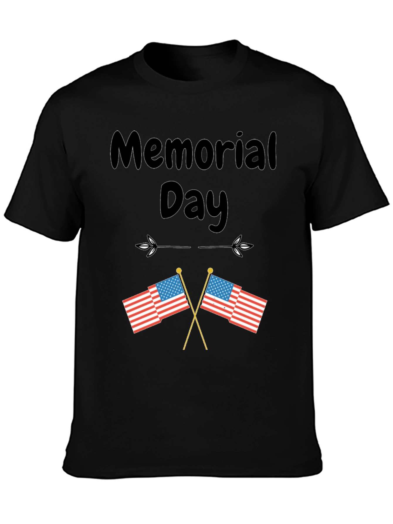 Memorial Day T-Shirt with US Flags