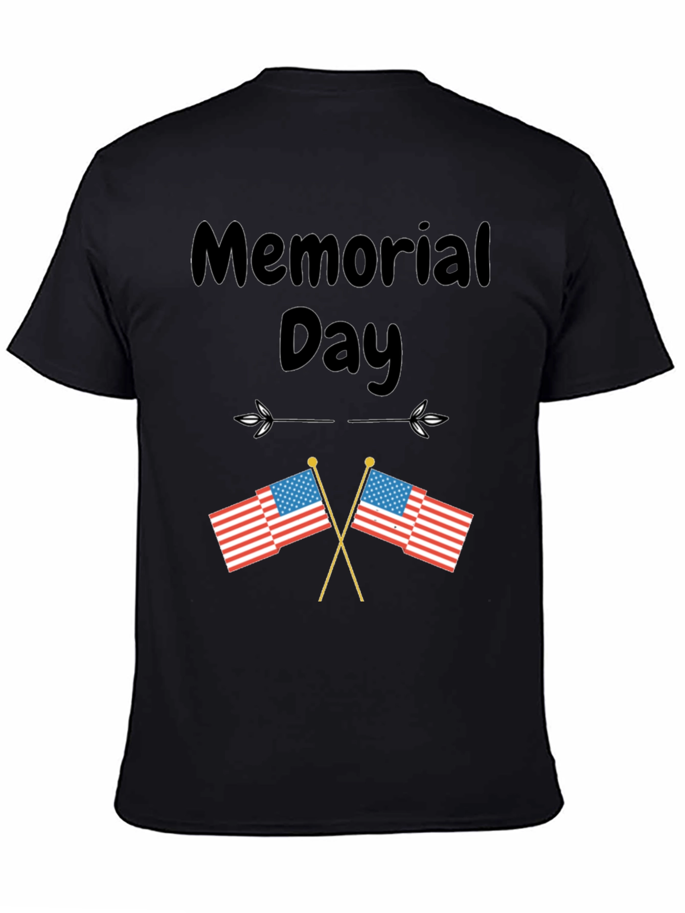 Memorial Day T-Shirt with US Flags