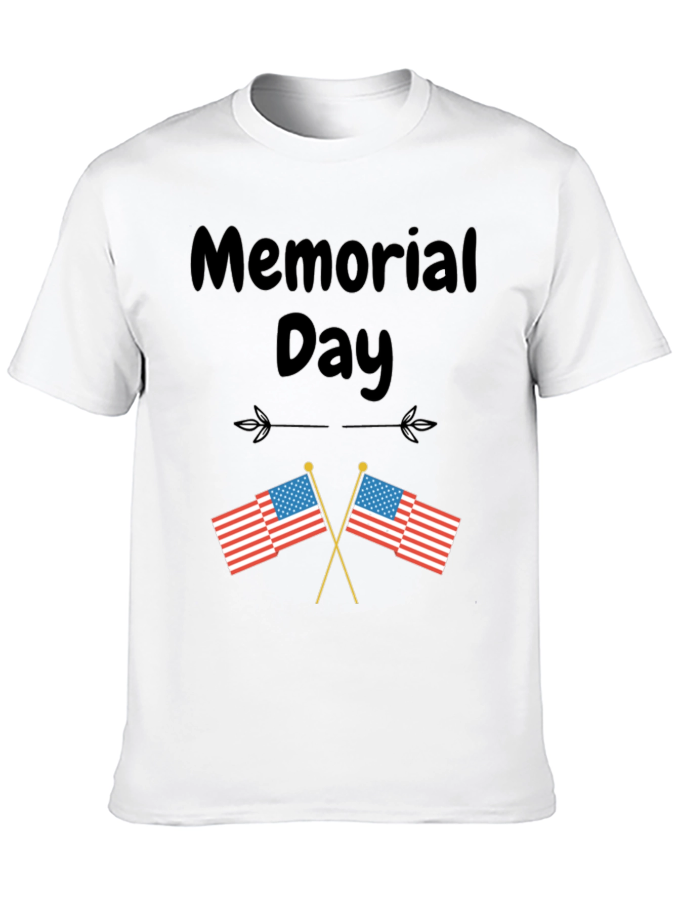 Memorial Day T-Shirt with US Flags