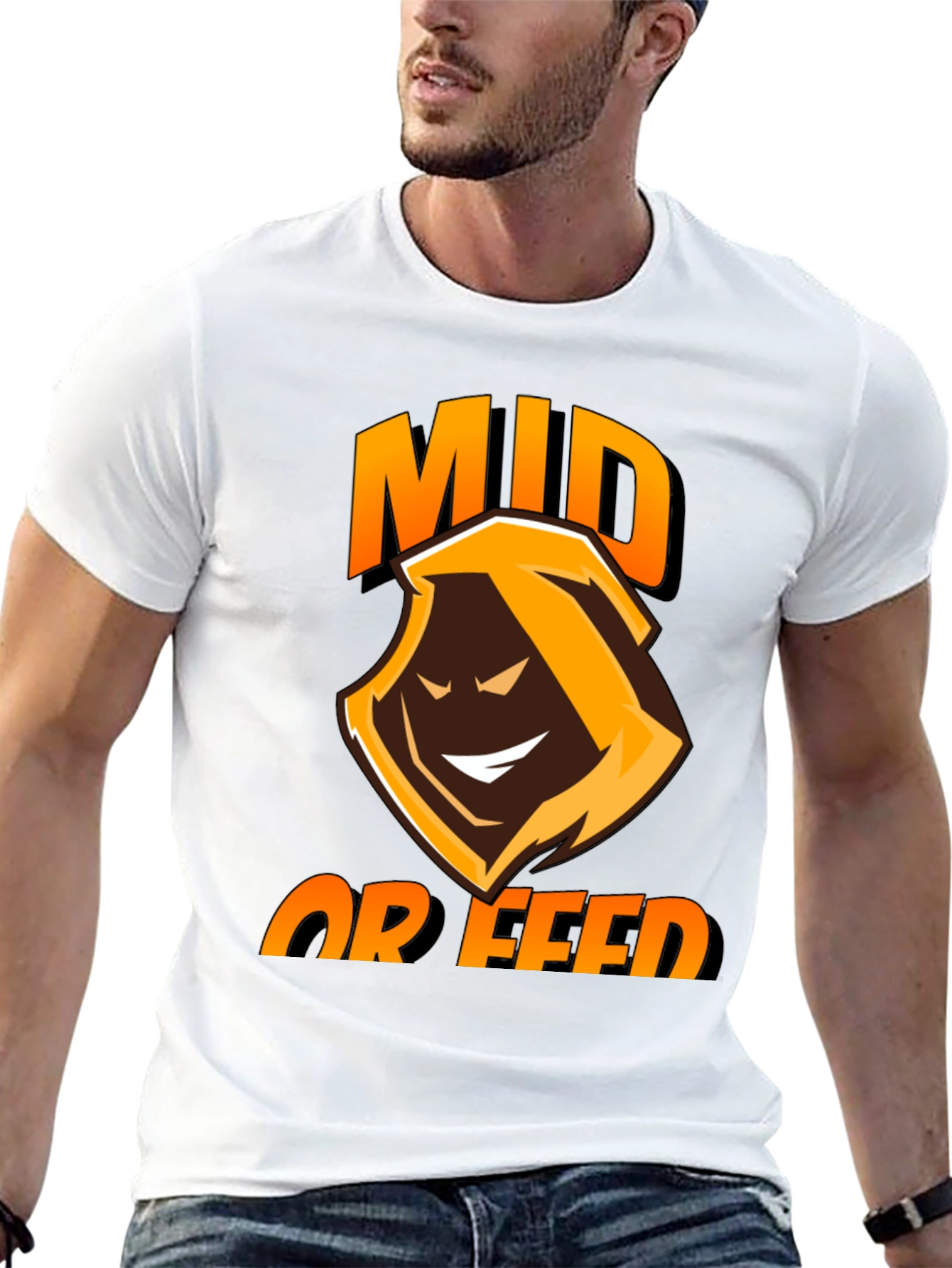 Mid or Feed Black Gaming T-Shirt
