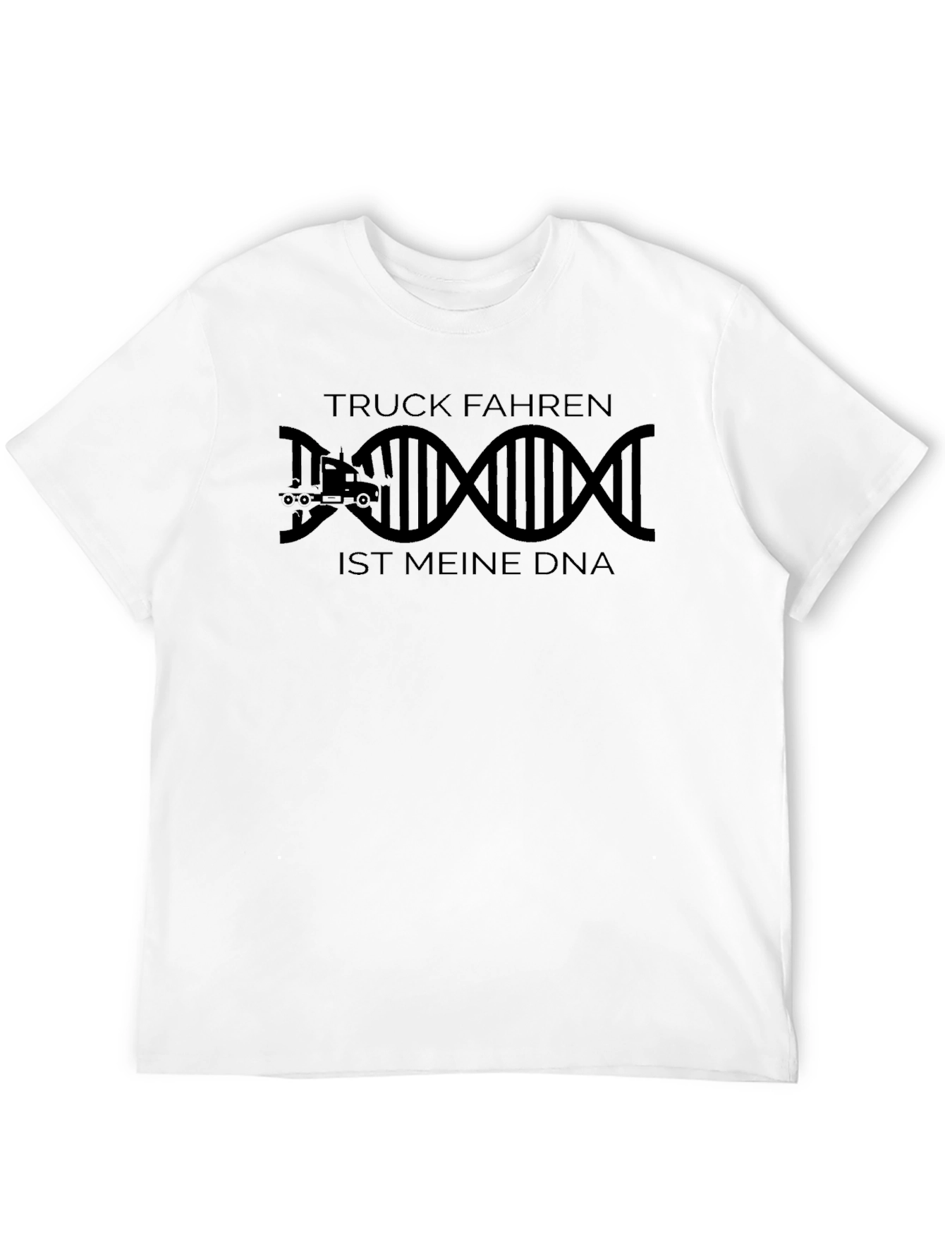 Truck DNA Graphic Tee - Black Cotton Trucker Shirt