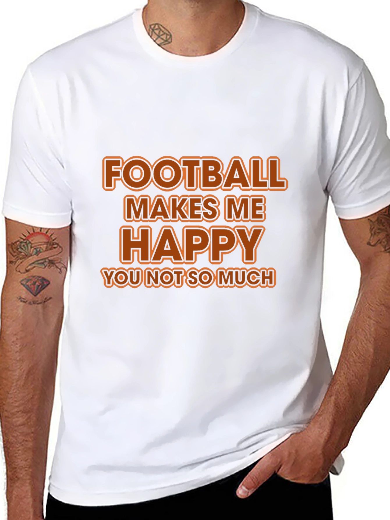 Football Makes Me Happy T-Shirt
