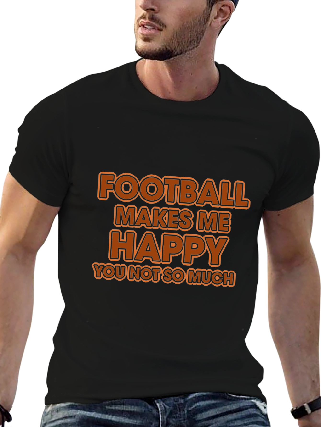 Football Makes Me Happy T-Shirt