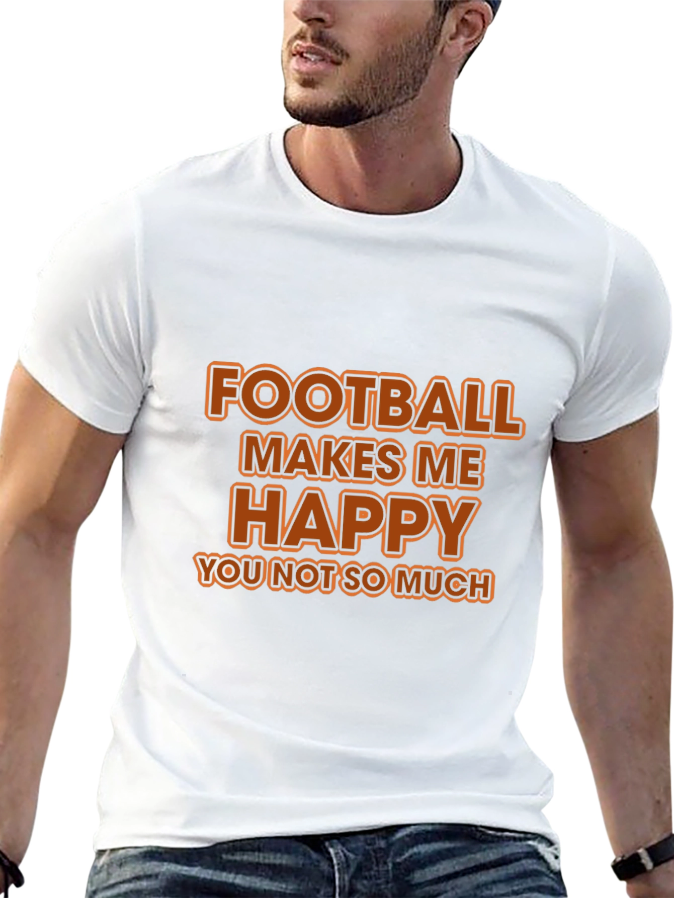 Football Makes Me Happy T-Shirt