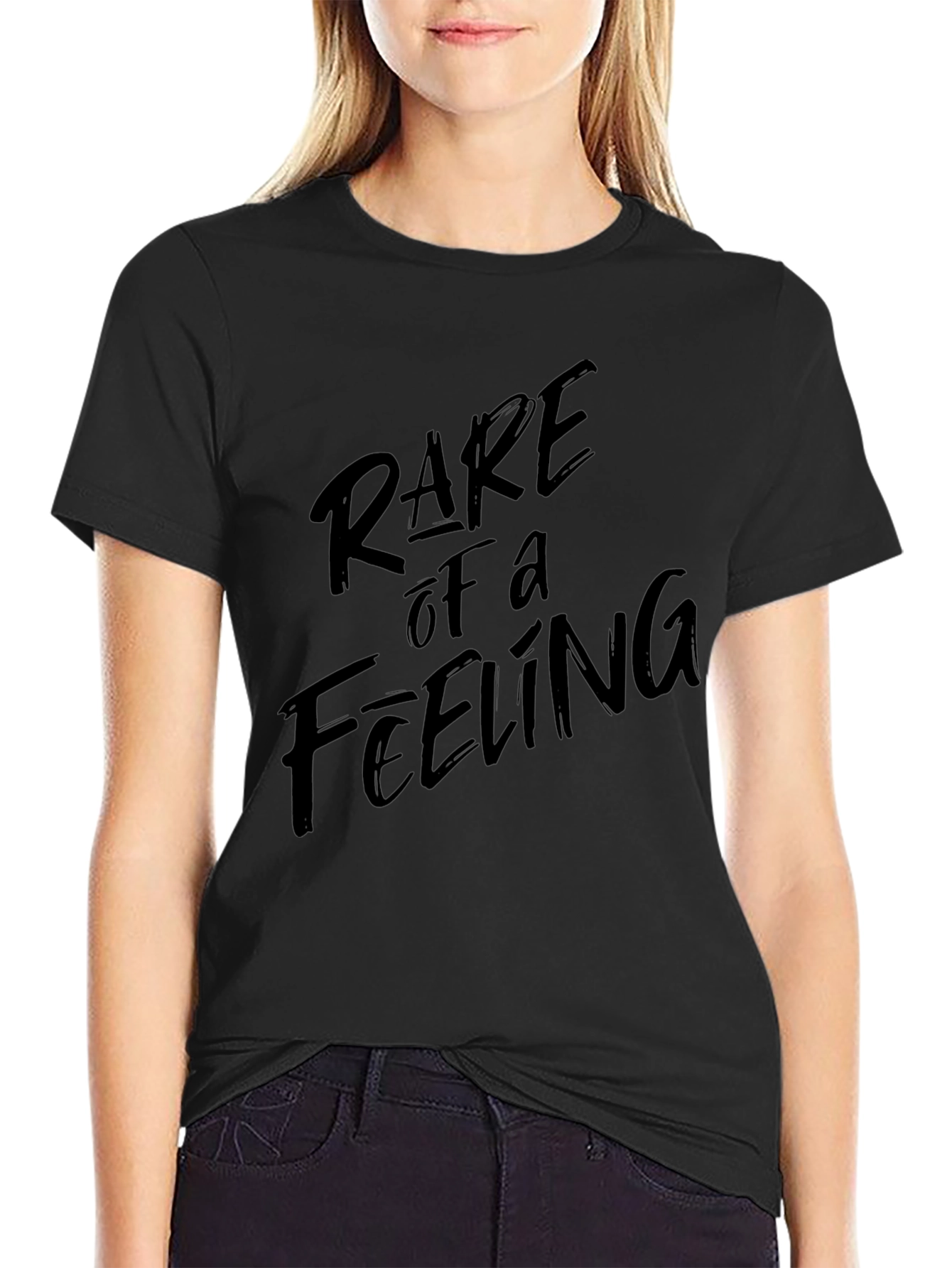 Rare Feeling Black Graphic Tee