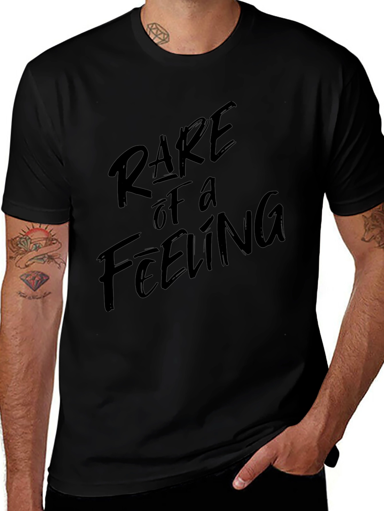 Rare Feeling Black Graphic Tee