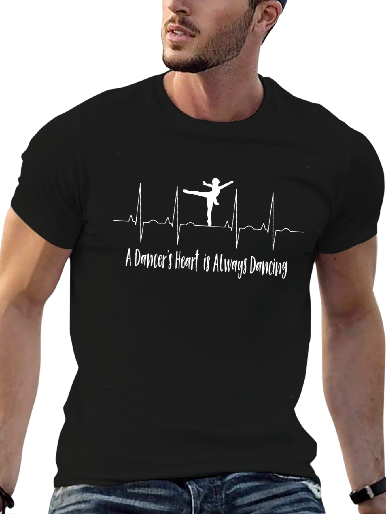 Dancers Heartbeat Graphic T-Shirt - Black