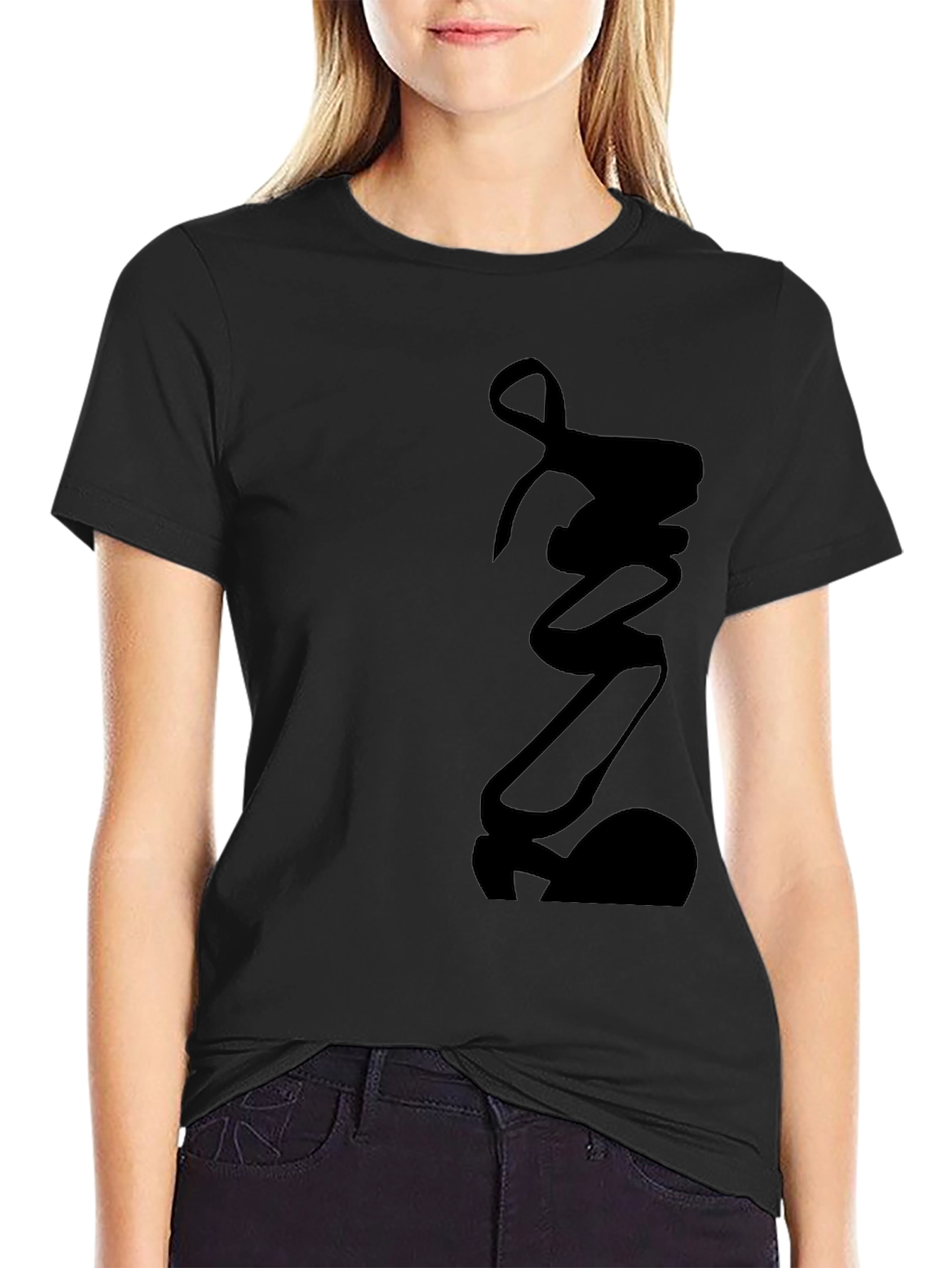 Modern Black Graphic Tee - Unique Design