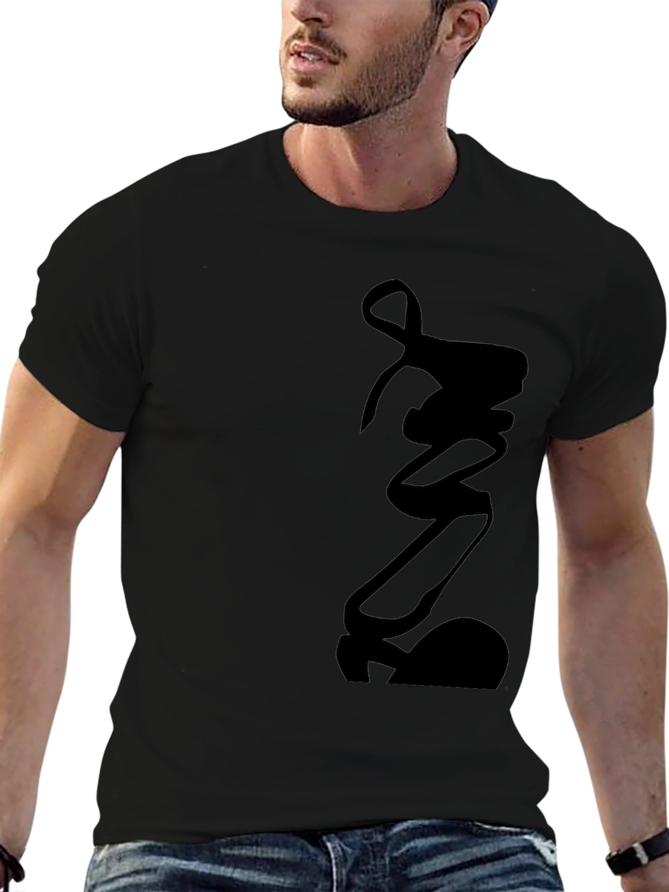 Modern Black Graphic Tee - Unique Design