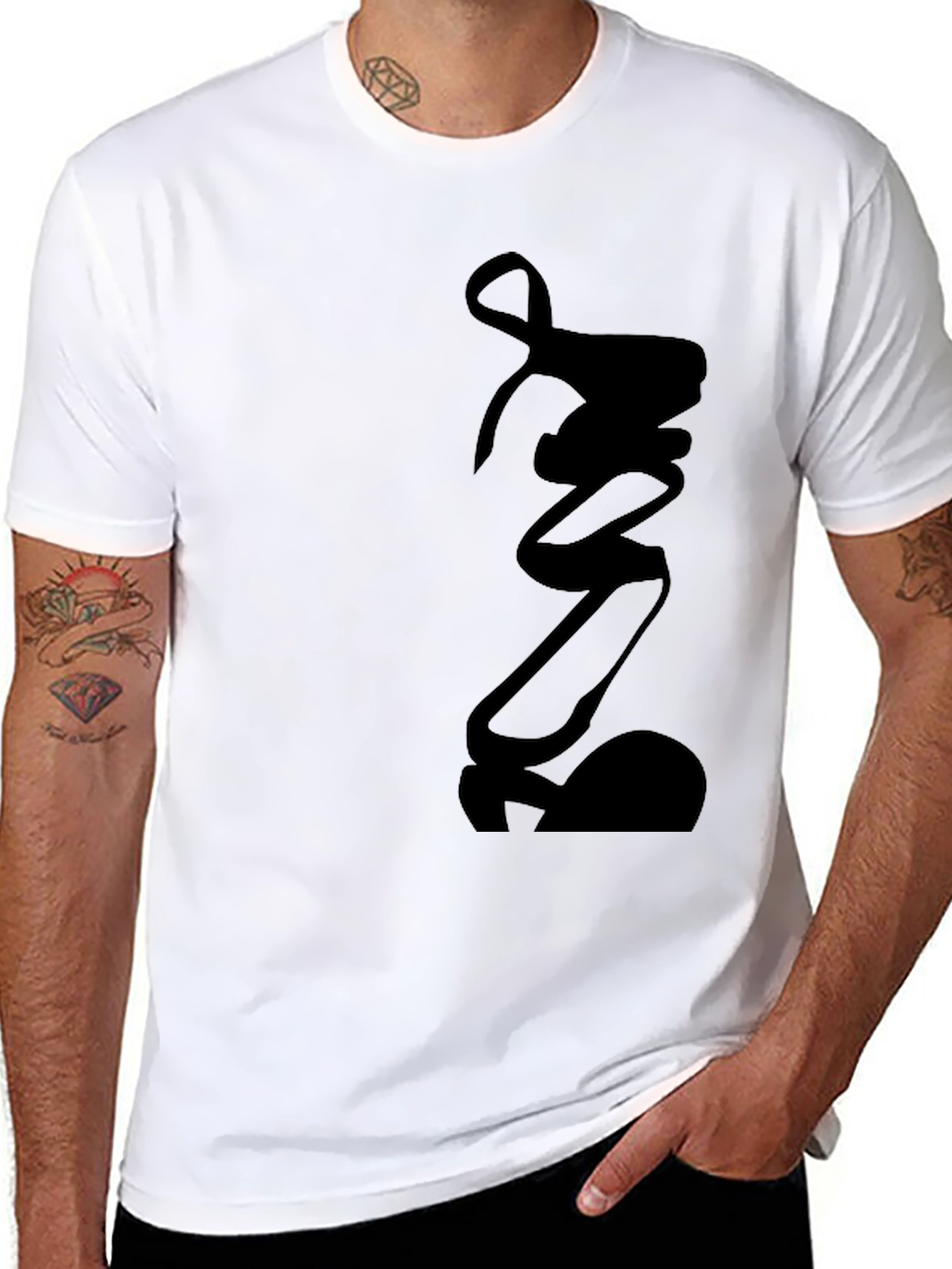 Modern Black Graphic Tee - Unique Design