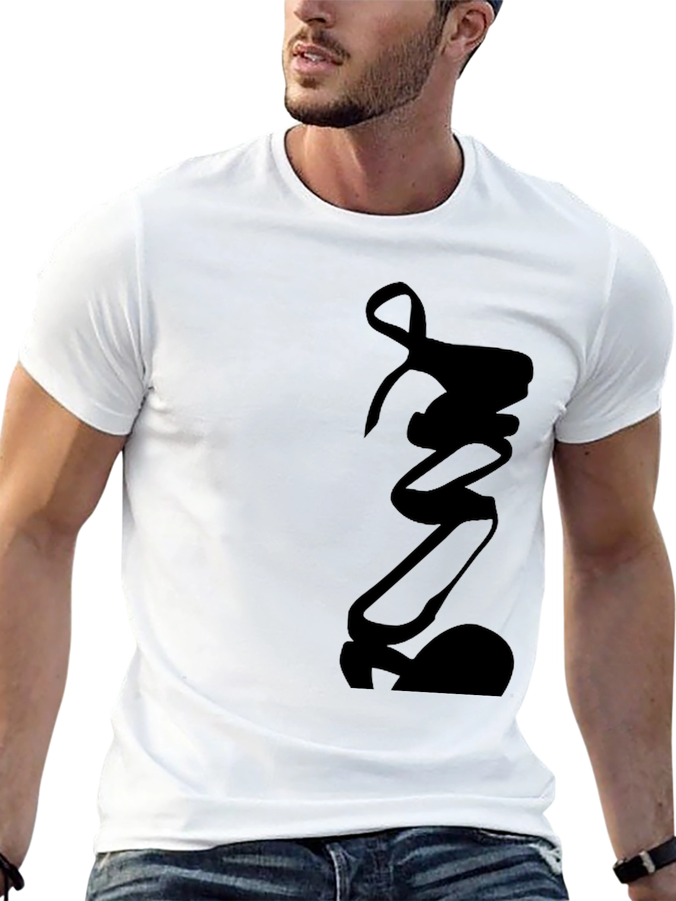 Modern Black Graphic Tee - Unique Design