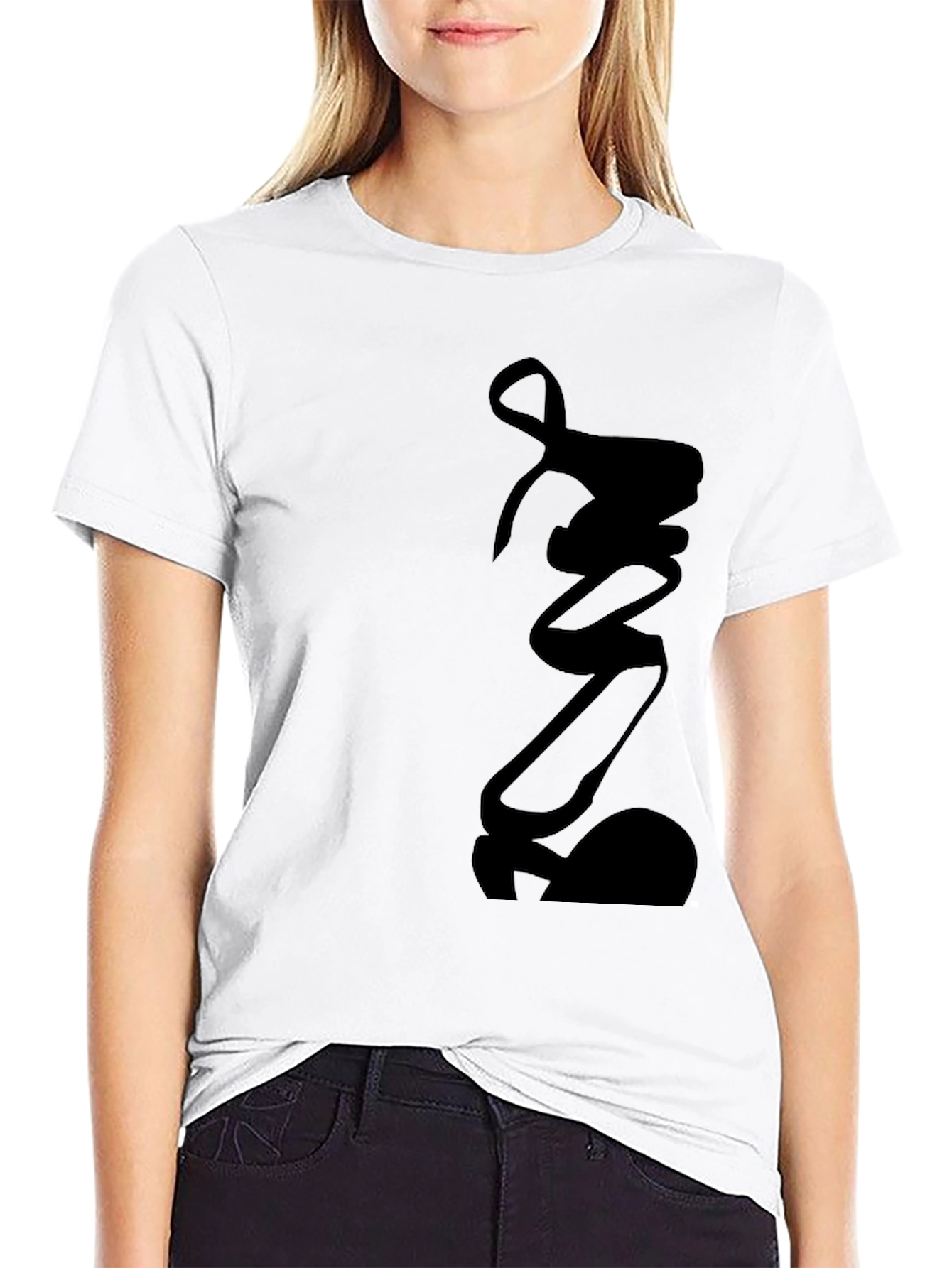 Modern Black Graphic Tee - Unique Design