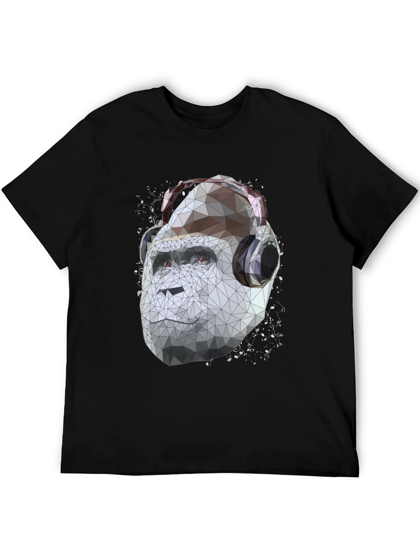 Geometric Gorilla Headphone Graphic Tee