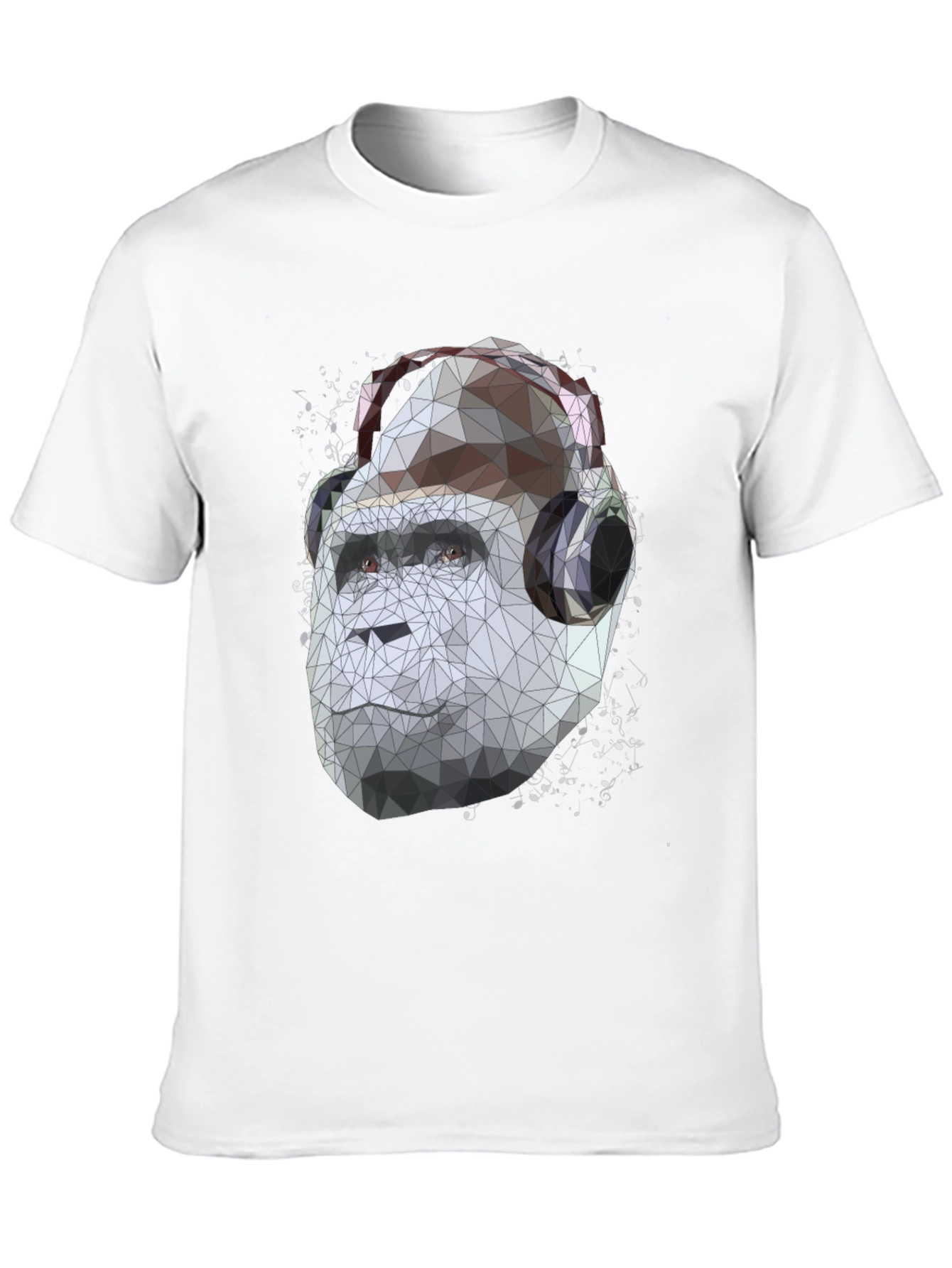 Geometric Gorilla Headphone Graphic Tee