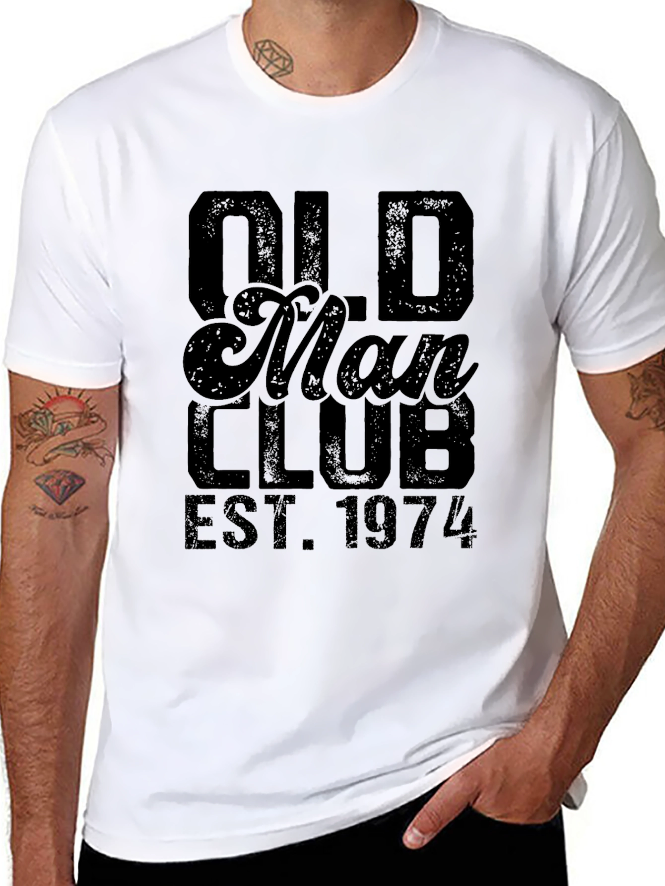 Old Man Club EST. 1974 Black T-Shirt