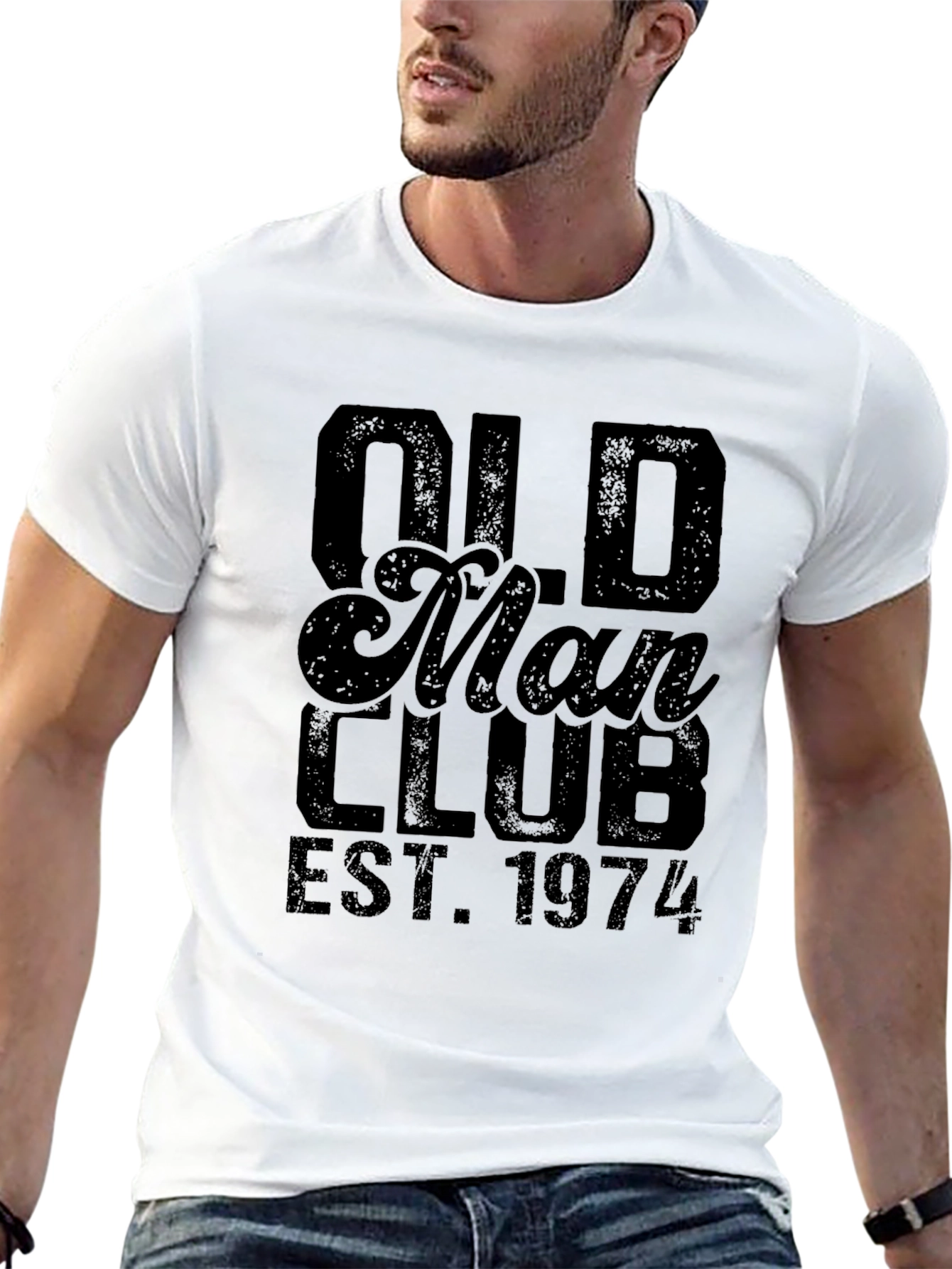Old Man Club EST. 1974 Black T-Shirt