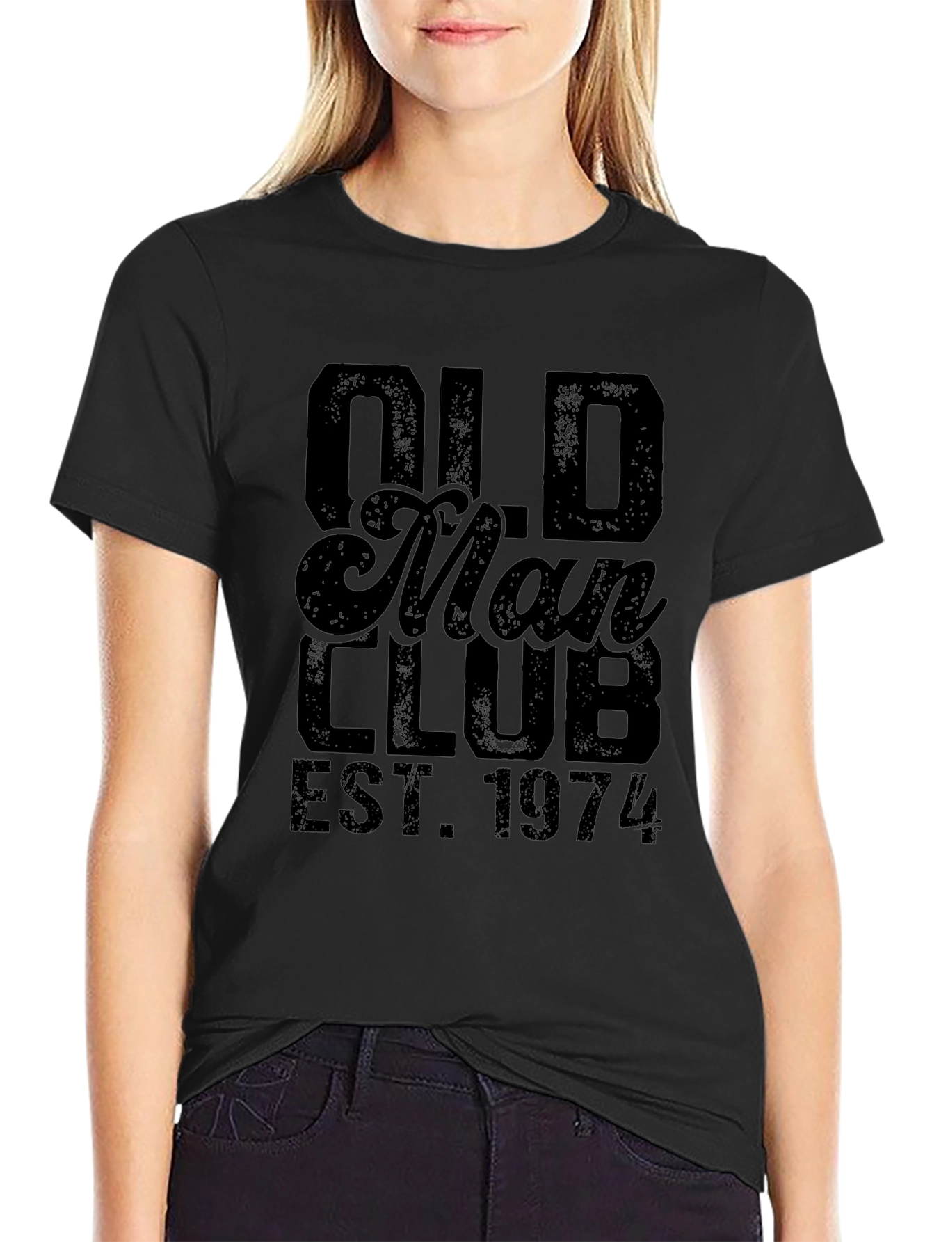 Old Man Club EST. 1974 Black T-Shirt