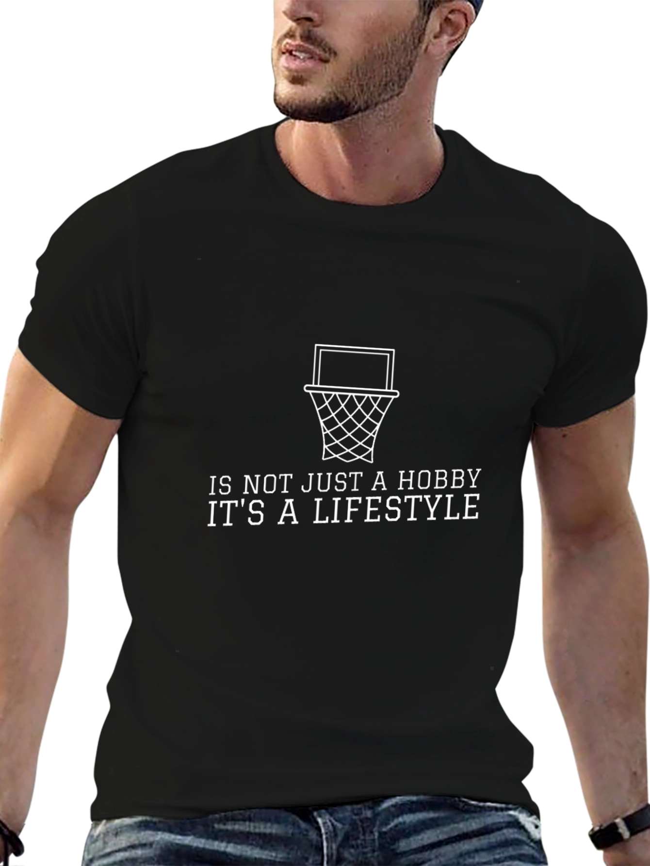 Basketball Lifestyle Tee - Black Graphic T-Shirt