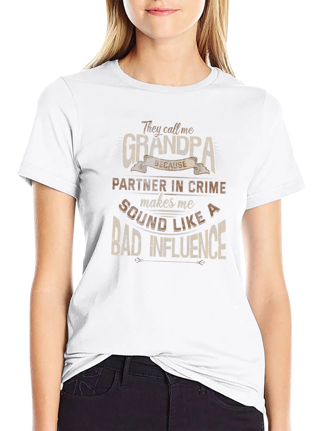 Grandpa Bad Influence Graphic Tee - Black