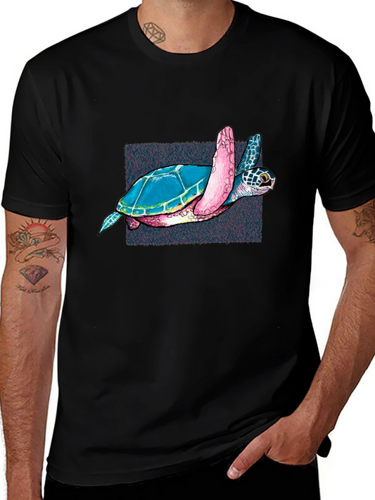 Sea Turtle Graphic Black T-Shirt