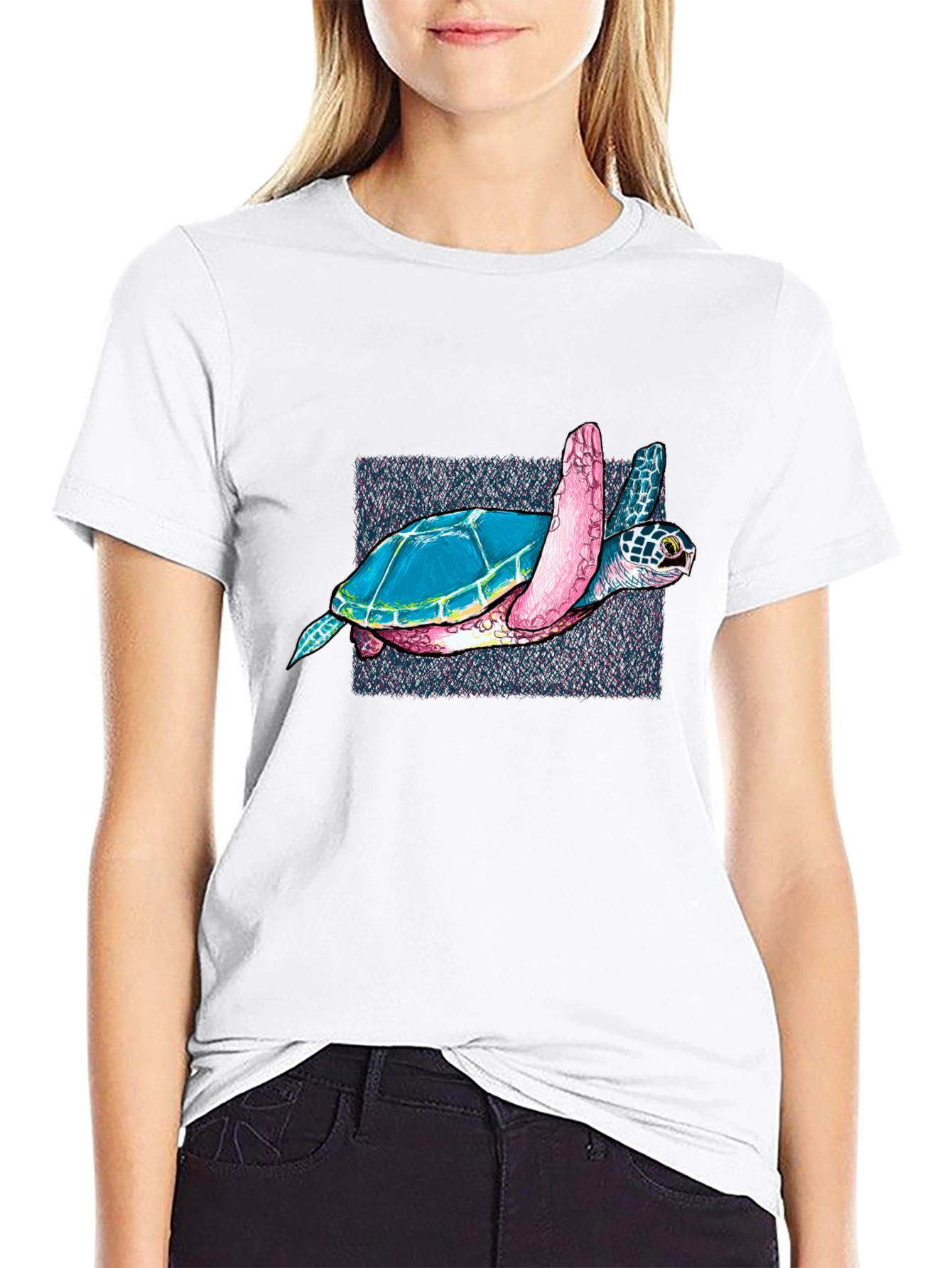 Sea Turtle Graphic Black T-Shirt