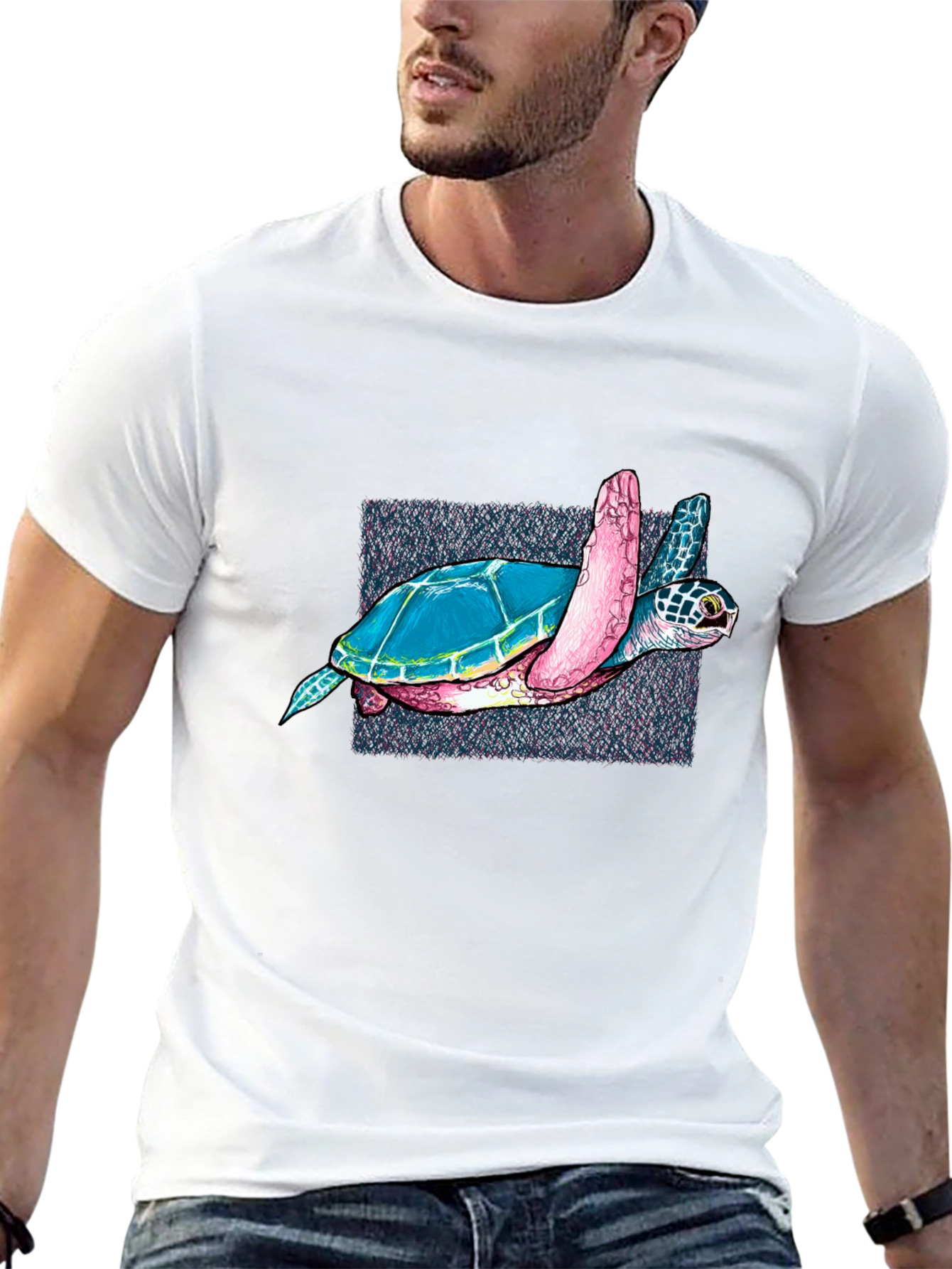 Sea Turtle Graphic Black T-Shirt